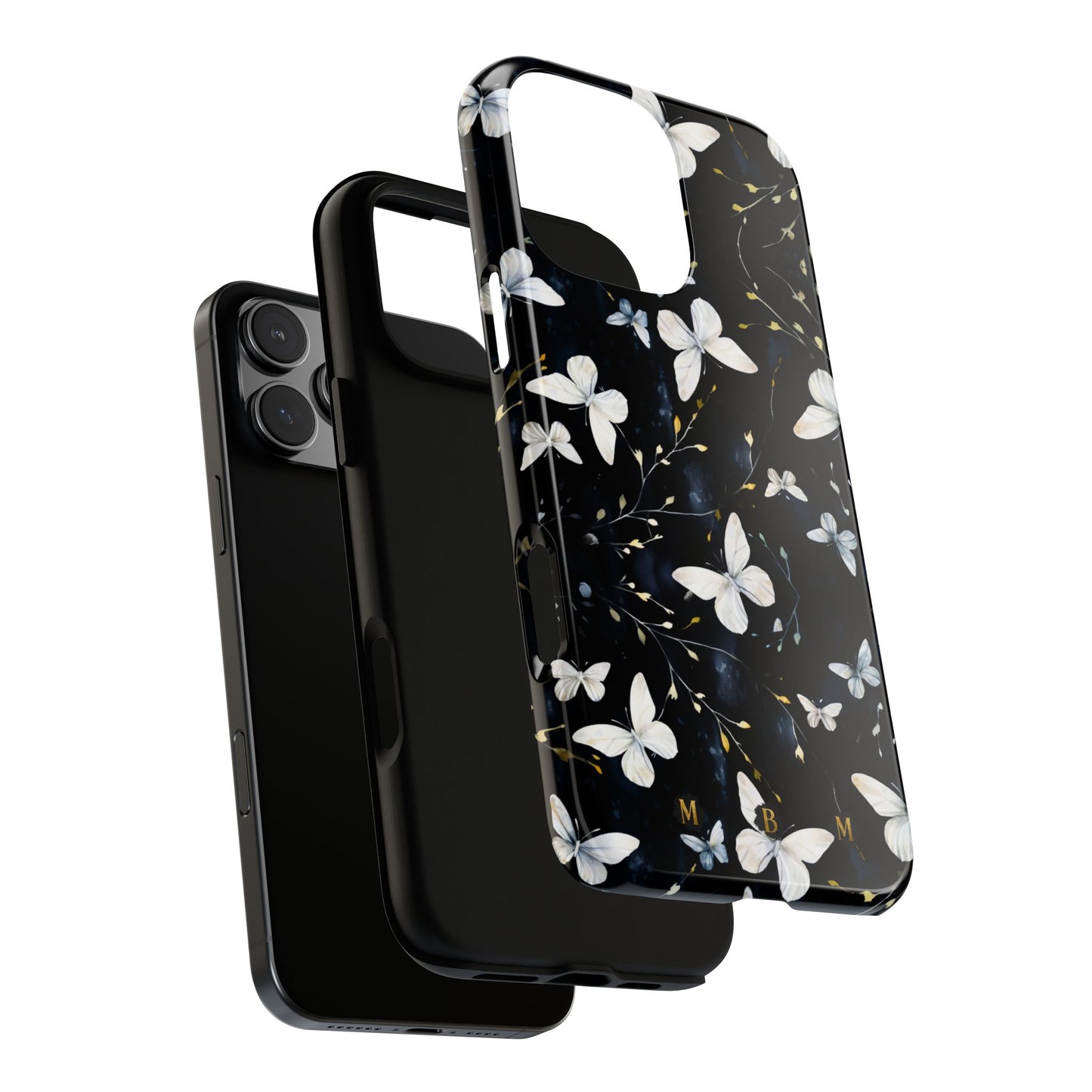 White Butterflies iPhone Tough Case
