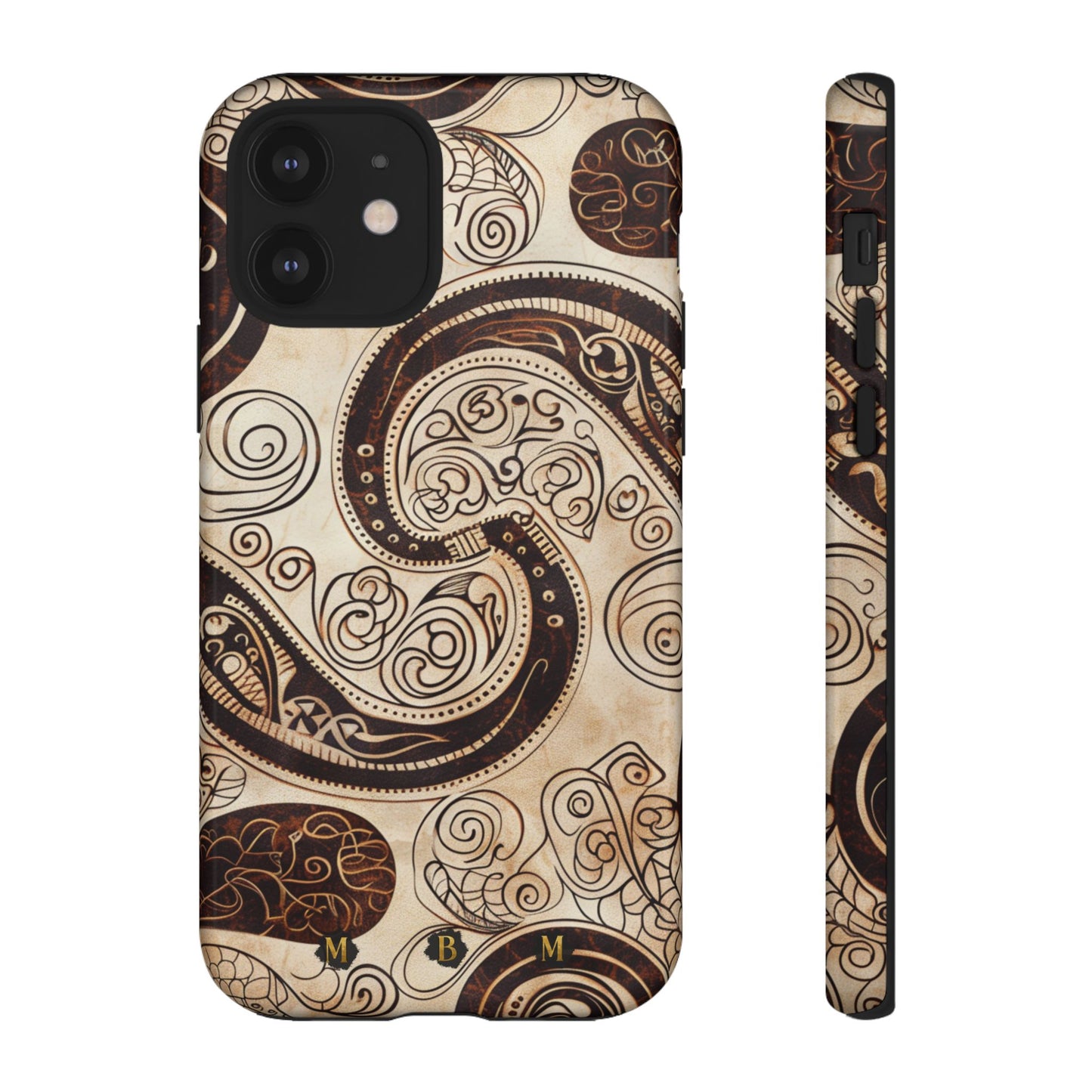 Sepia Scroll iPhone Tough Case