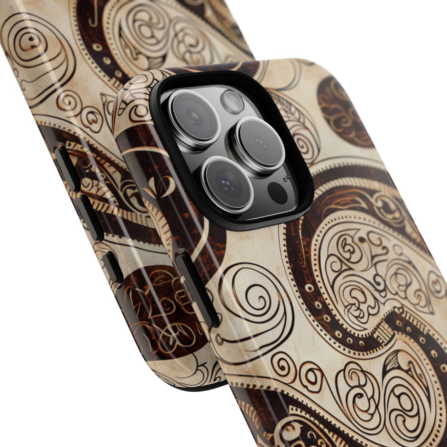 Sepia Scroll iPhone Tough Case