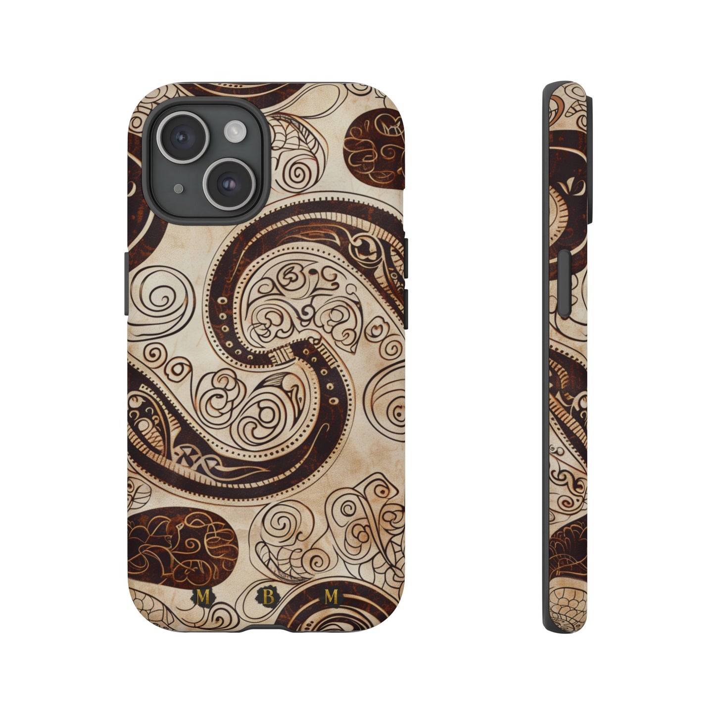 Sepia Scroll iPhone Tough Case