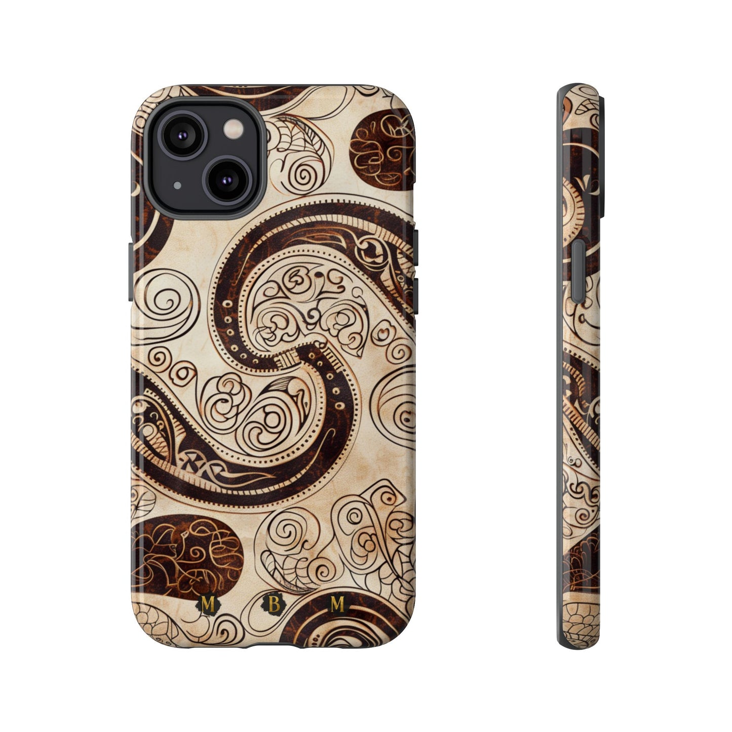 Sepia Scroll iPhone Tough Case