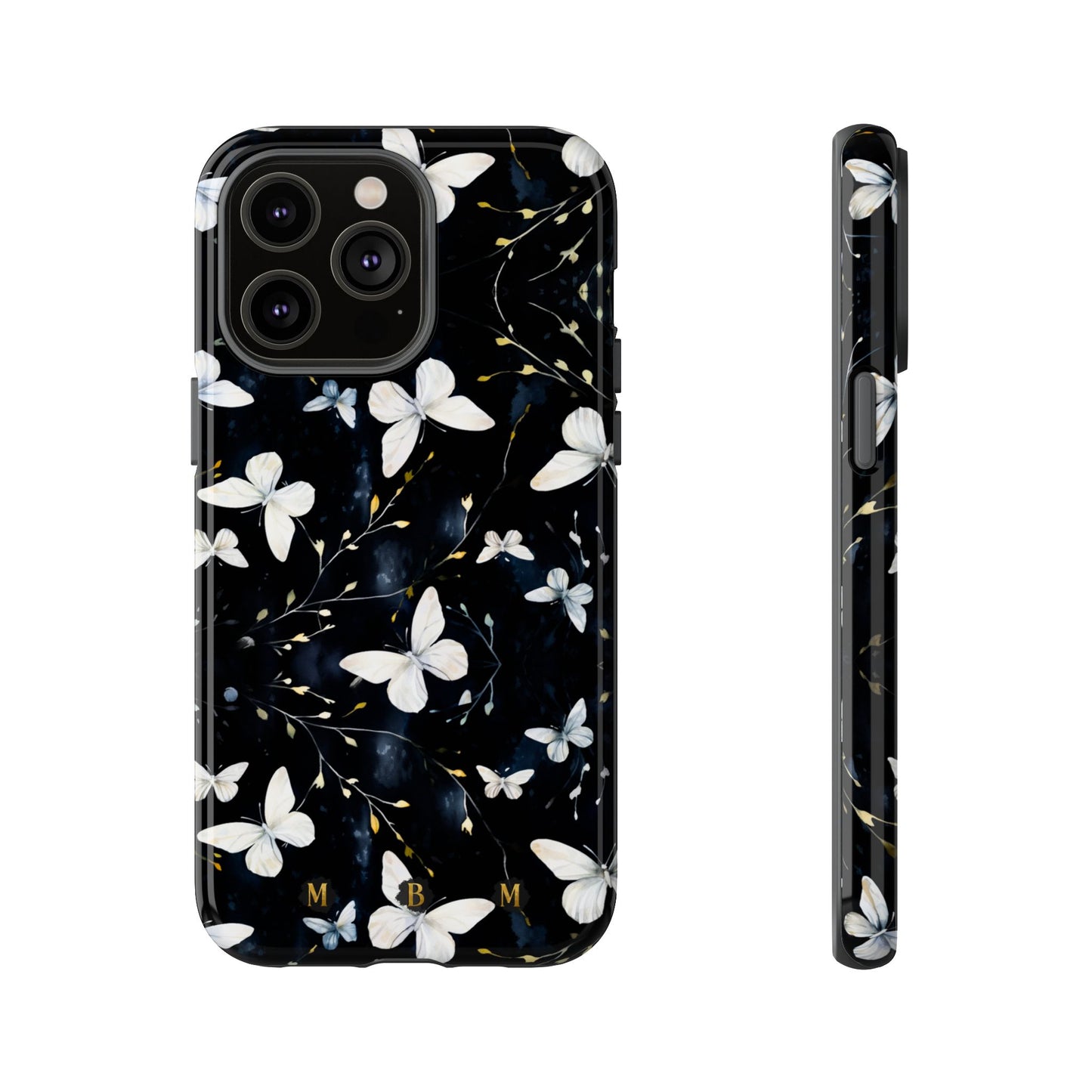 White Butterflies iPhone Tough Case