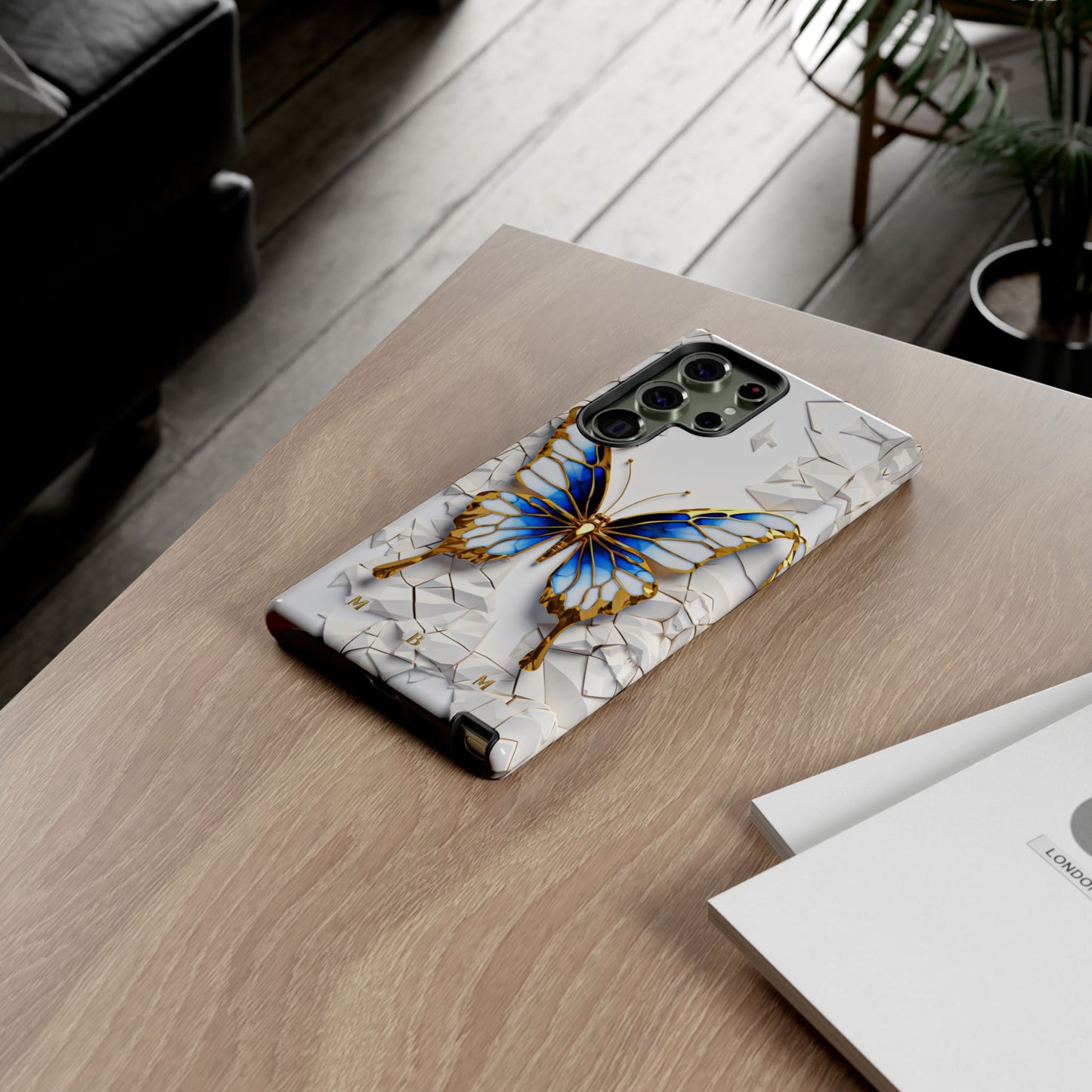 Sapphire Butterfly Samsung Galaxy S Tough Case