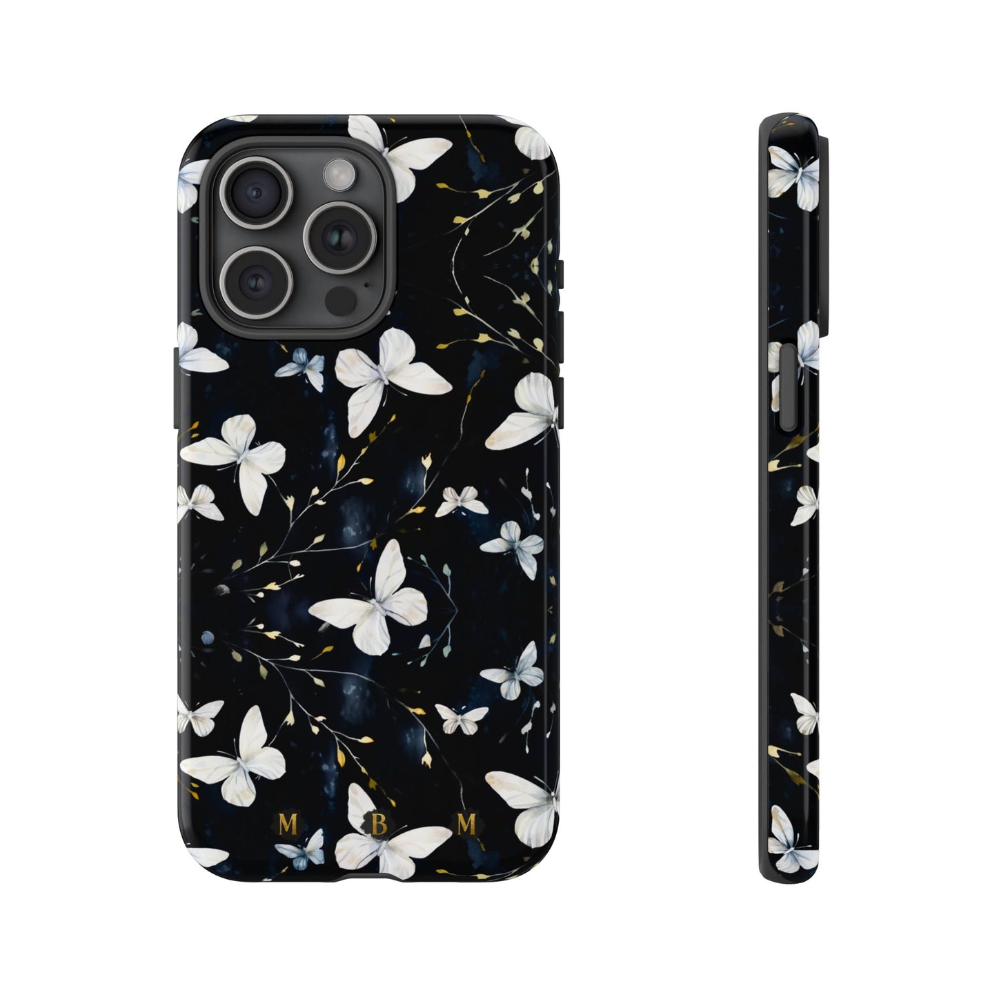 White Butterflies iPhone Tough Case