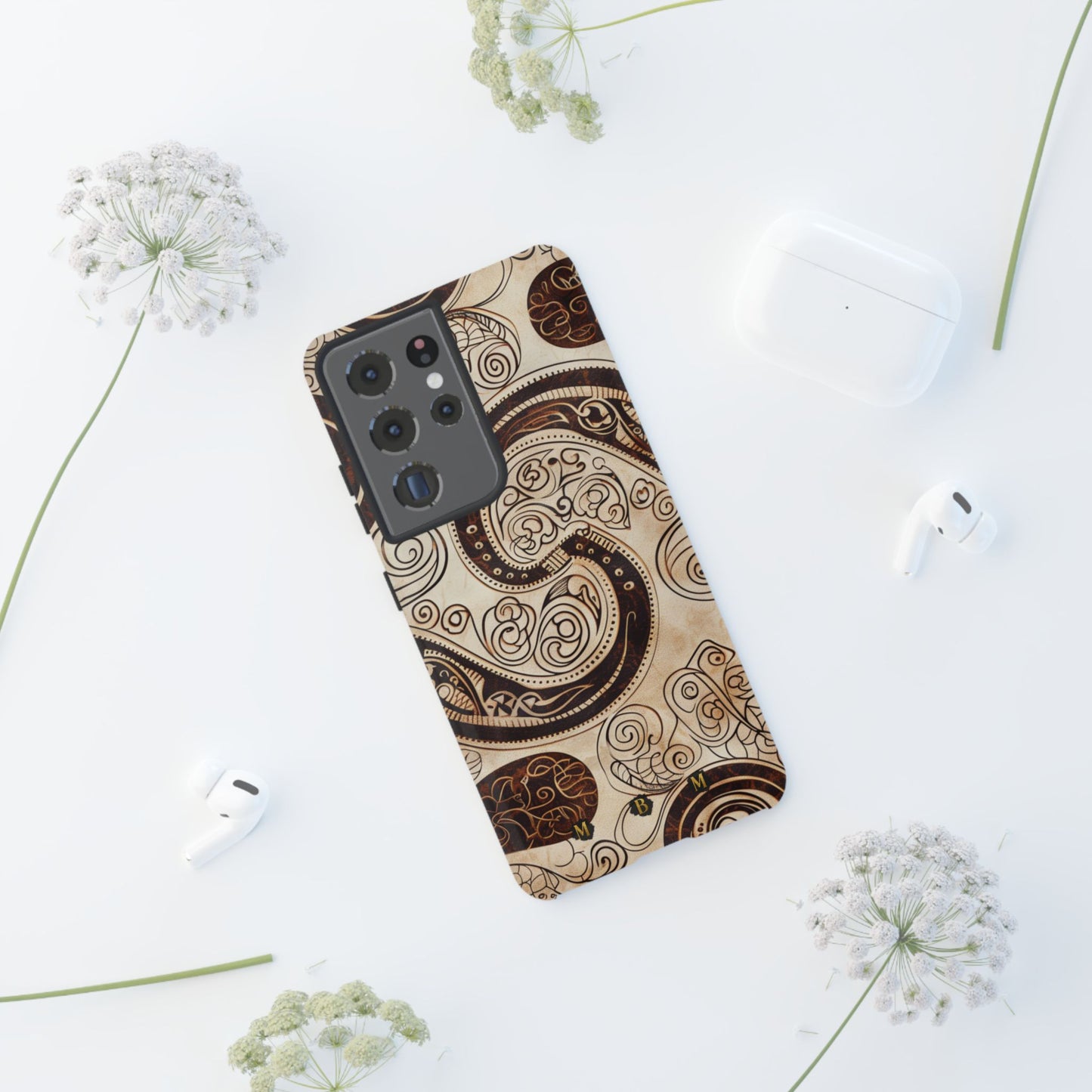 Sepia Scroll Samsung Galaxy S Tough Case