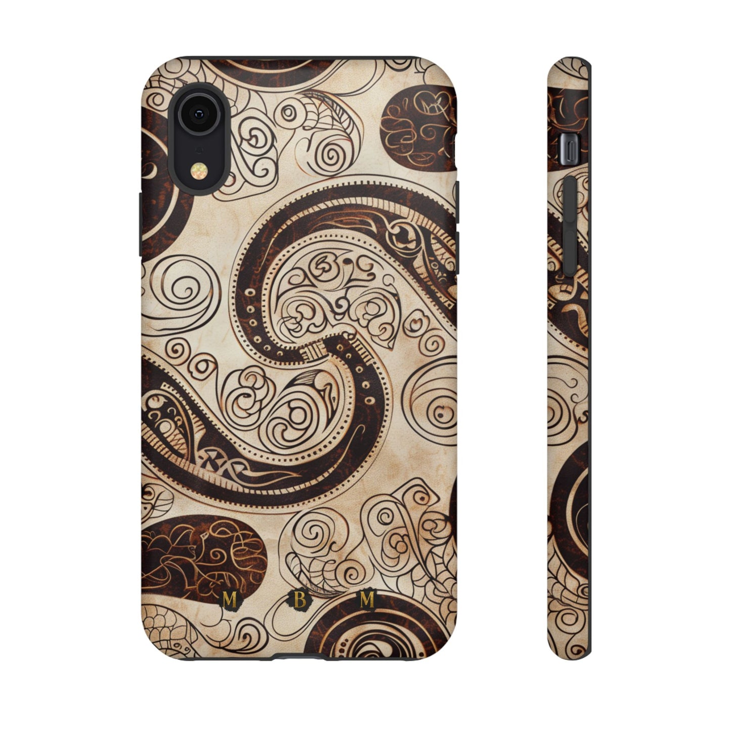 Sepia Scroll iPhone Tough Case