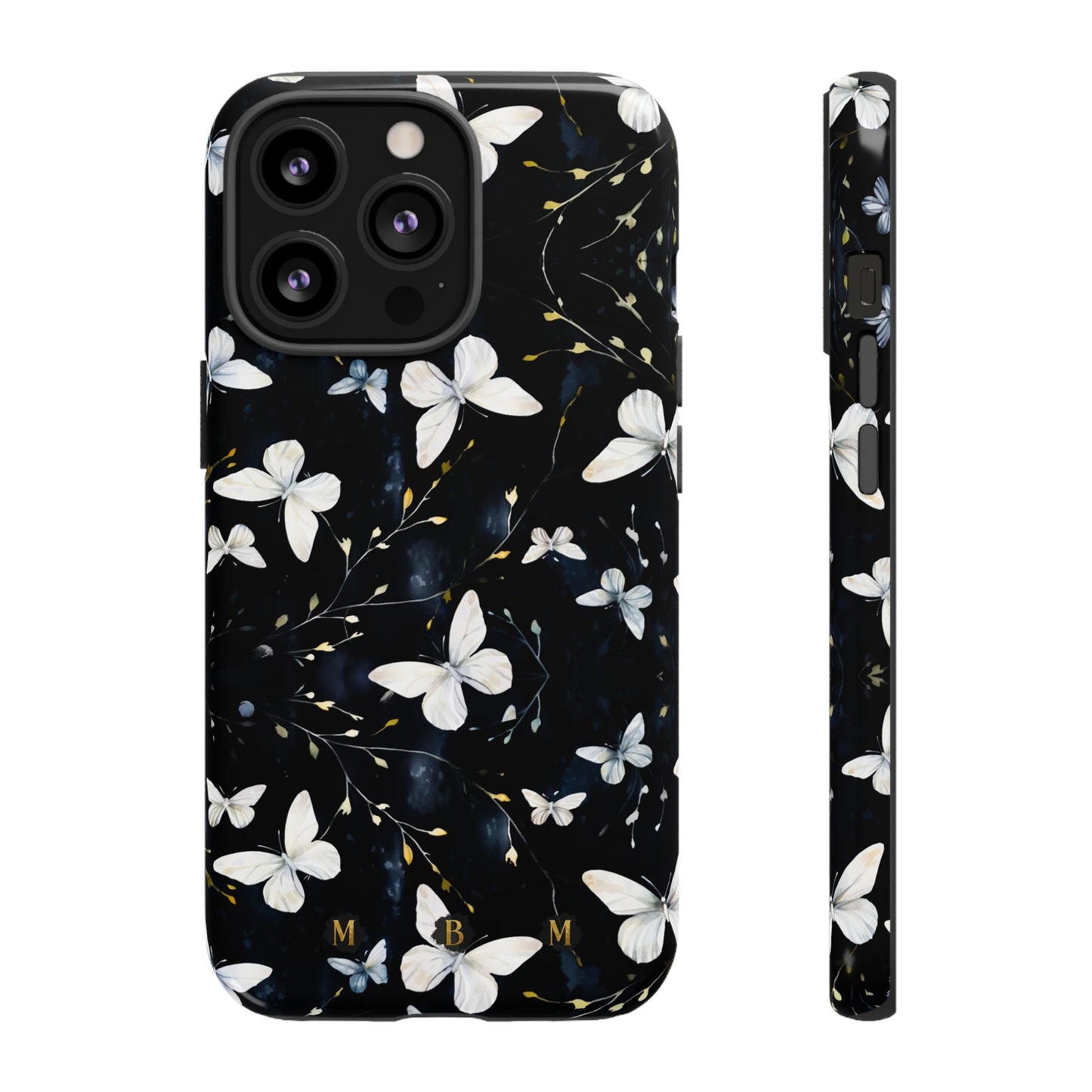 White Butterflies iPhone Tough Case