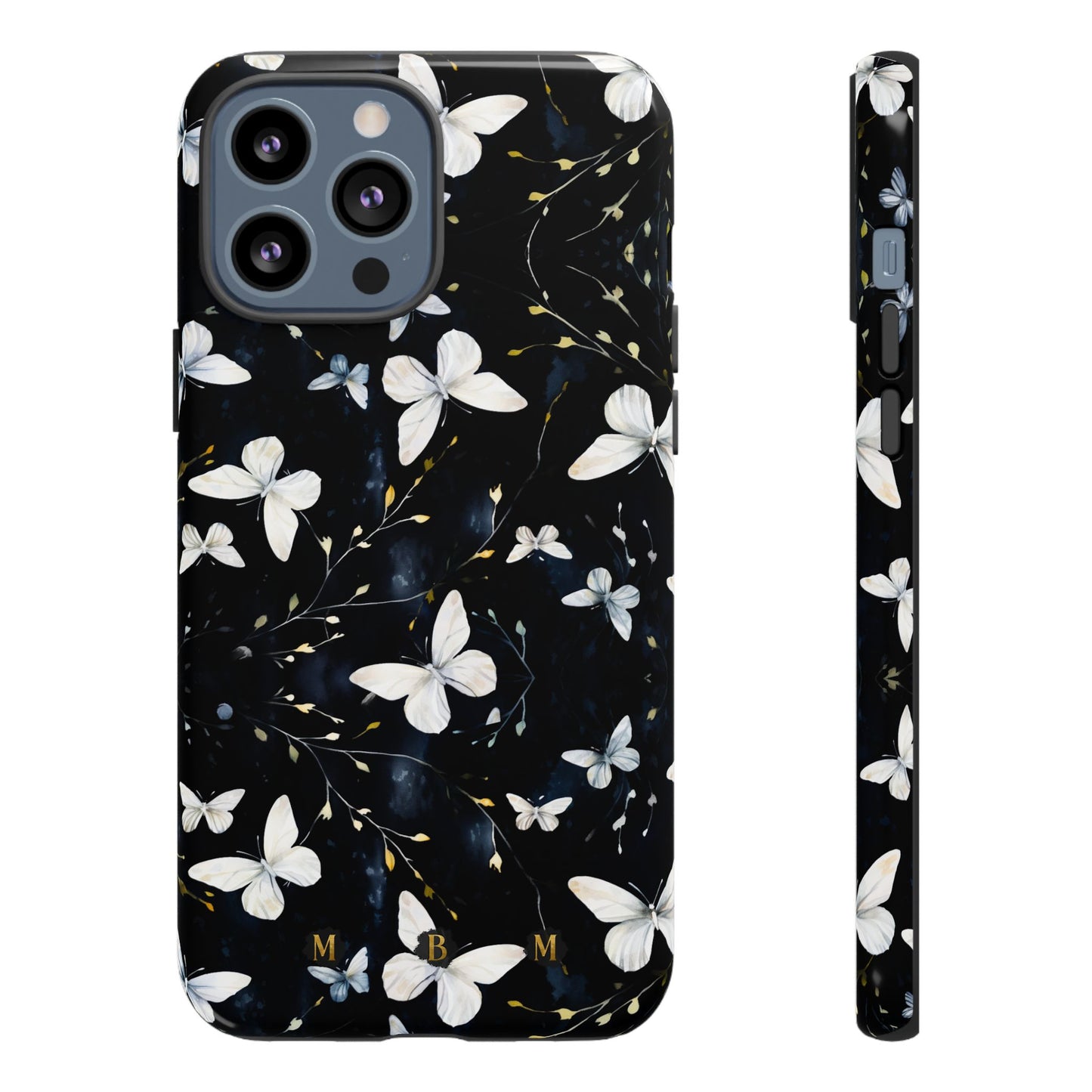 White Butterflies iPhone Tough Case