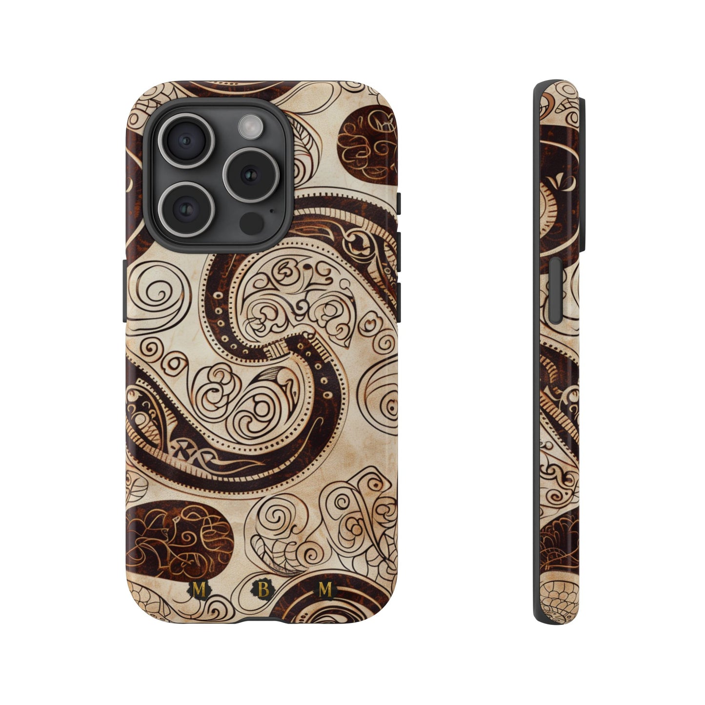 Sepia Scroll iPhone Tough Case