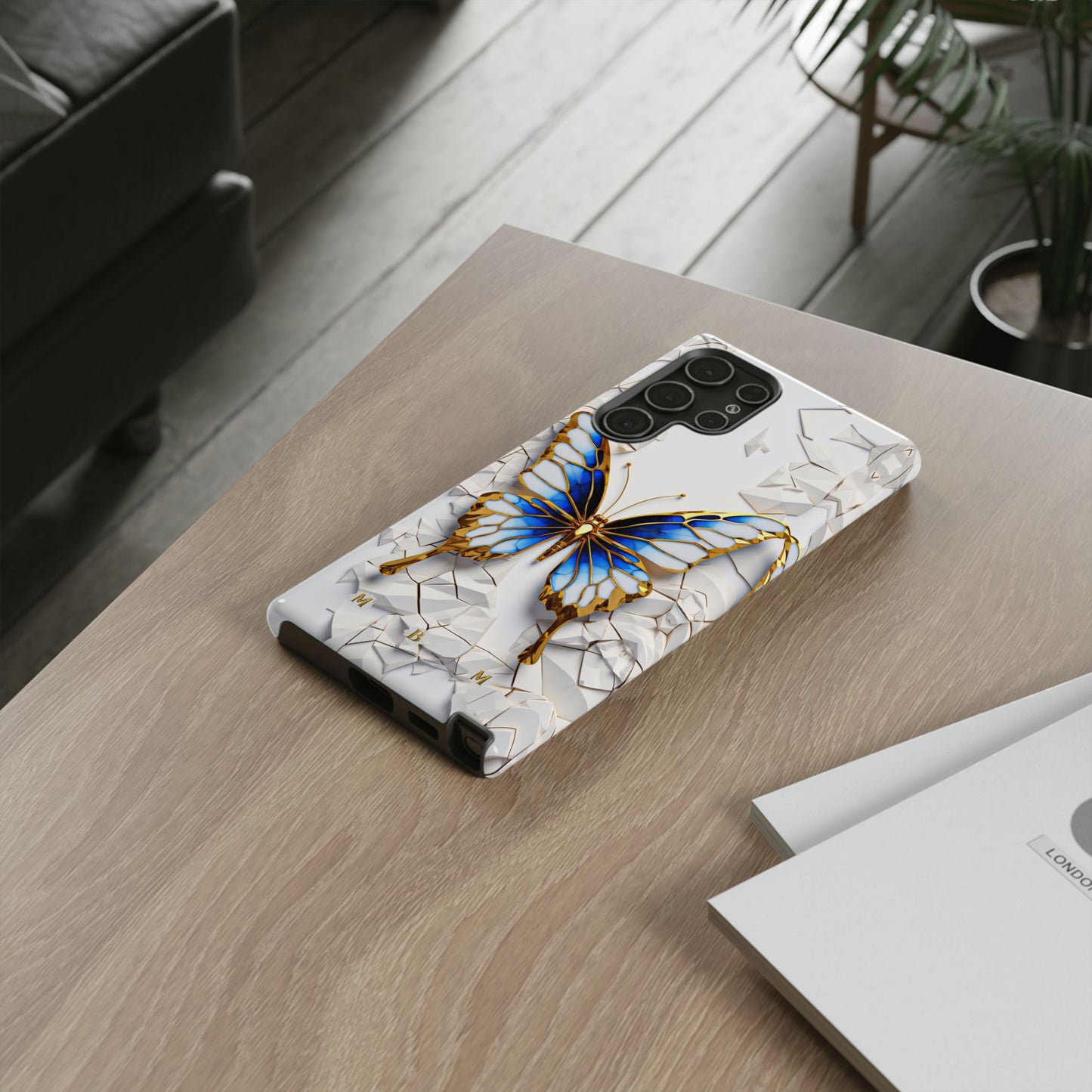 Sapphire Butterfly Samsung Galaxy S Tough Case