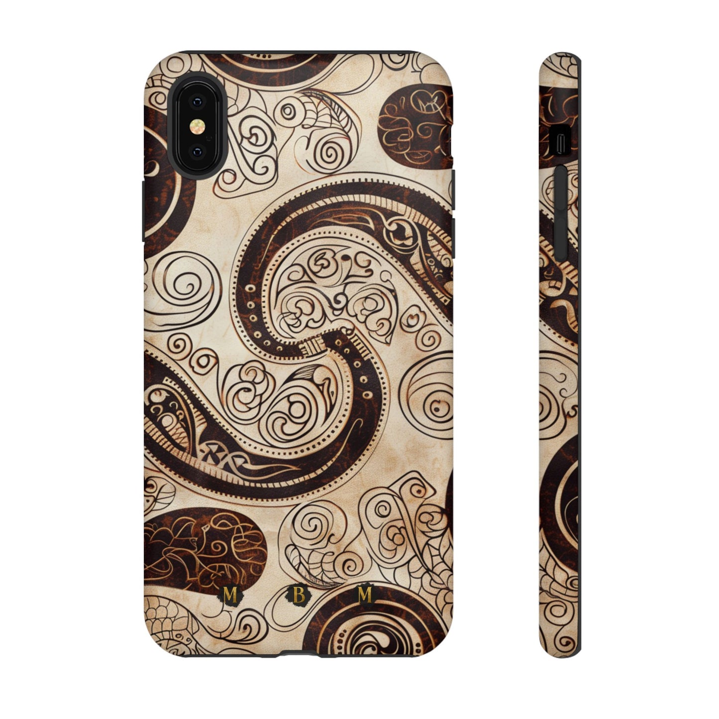 Sepia Scroll iPhone Tough Case