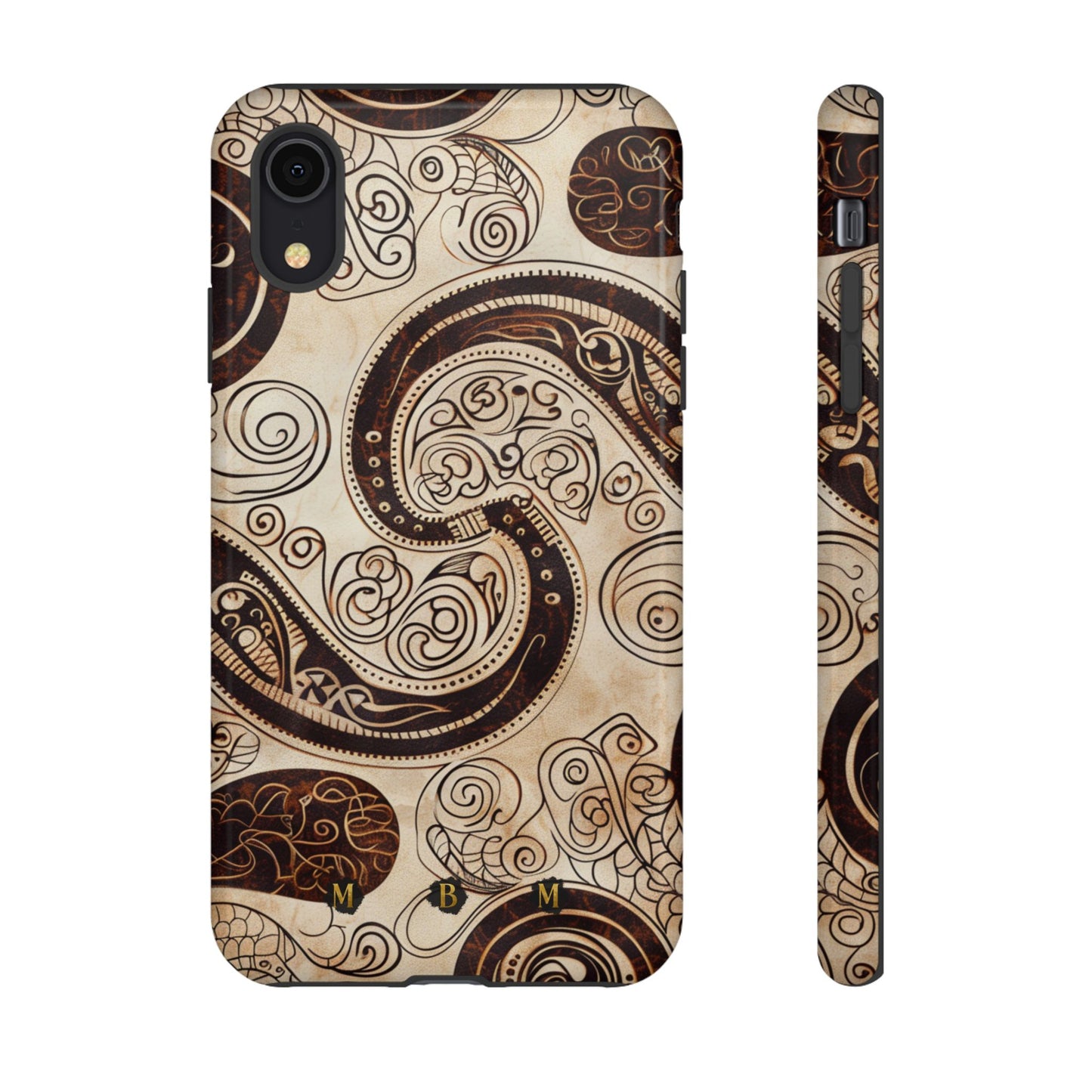 Sepia Scroll iPhone Tough Case