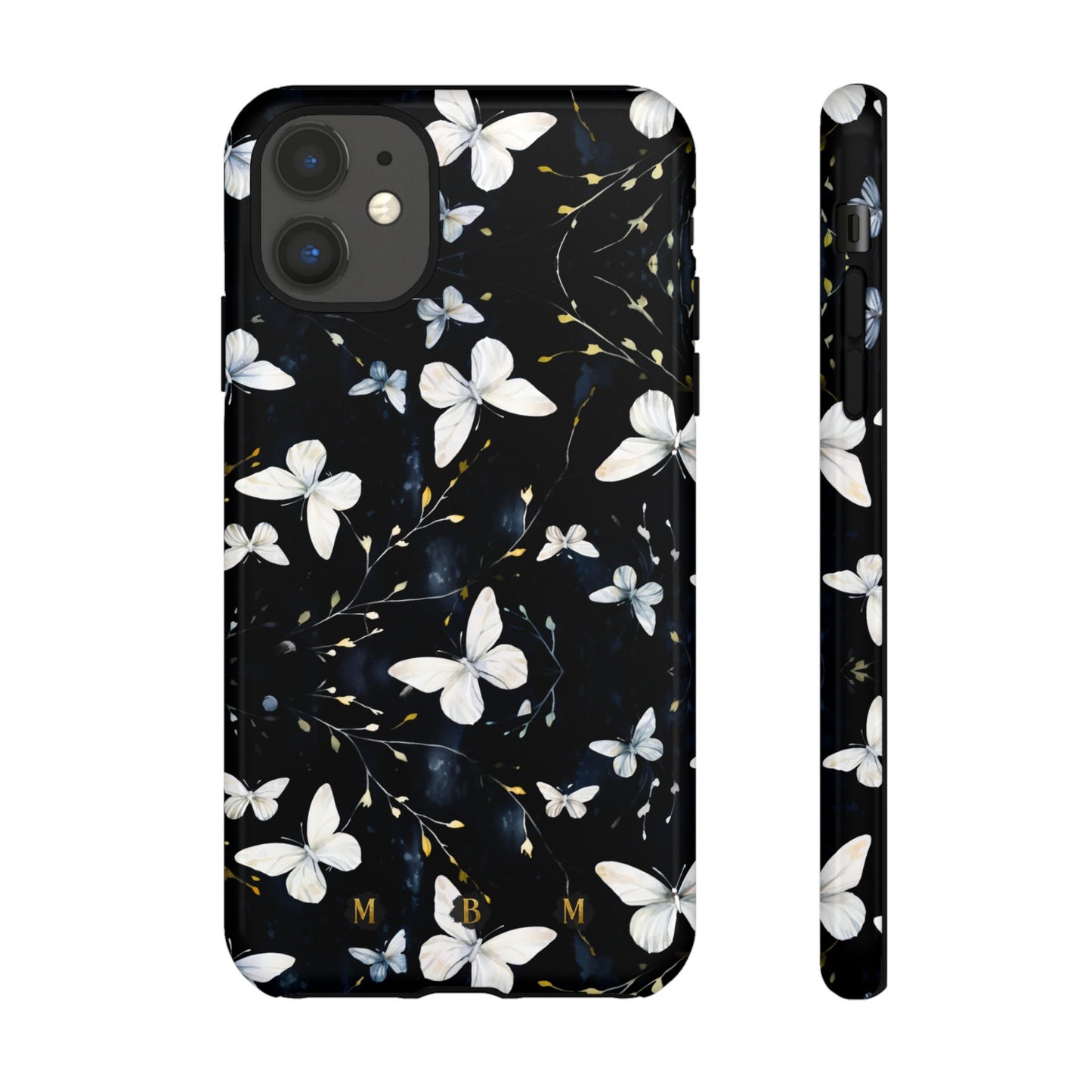 White Butterflies iPhone Tough Case