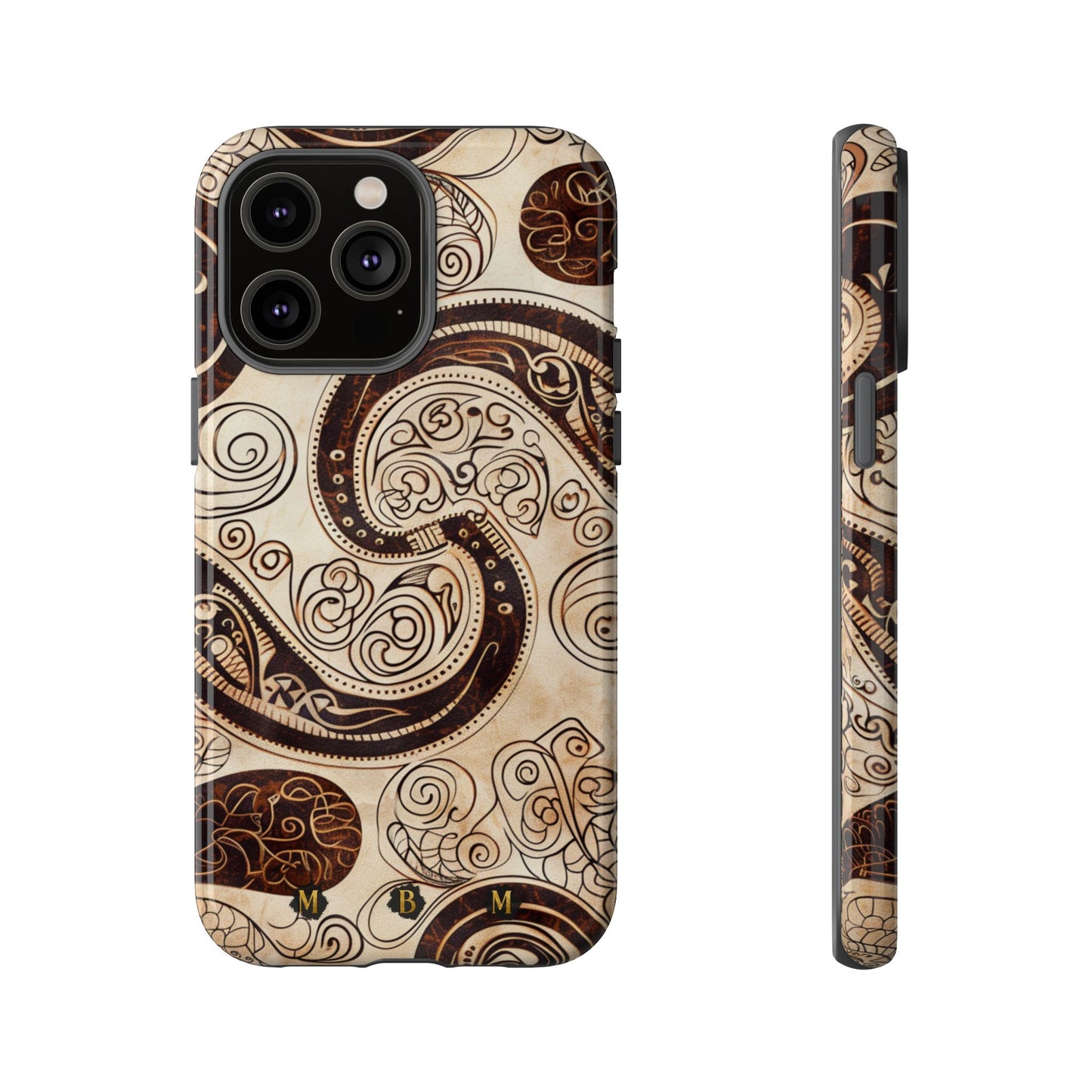 Sepia Scroll iPhone Tough Case