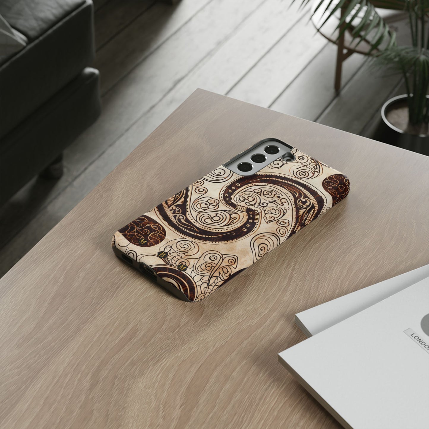 Sepia Scroll Samsung Galaxy S Tough Case