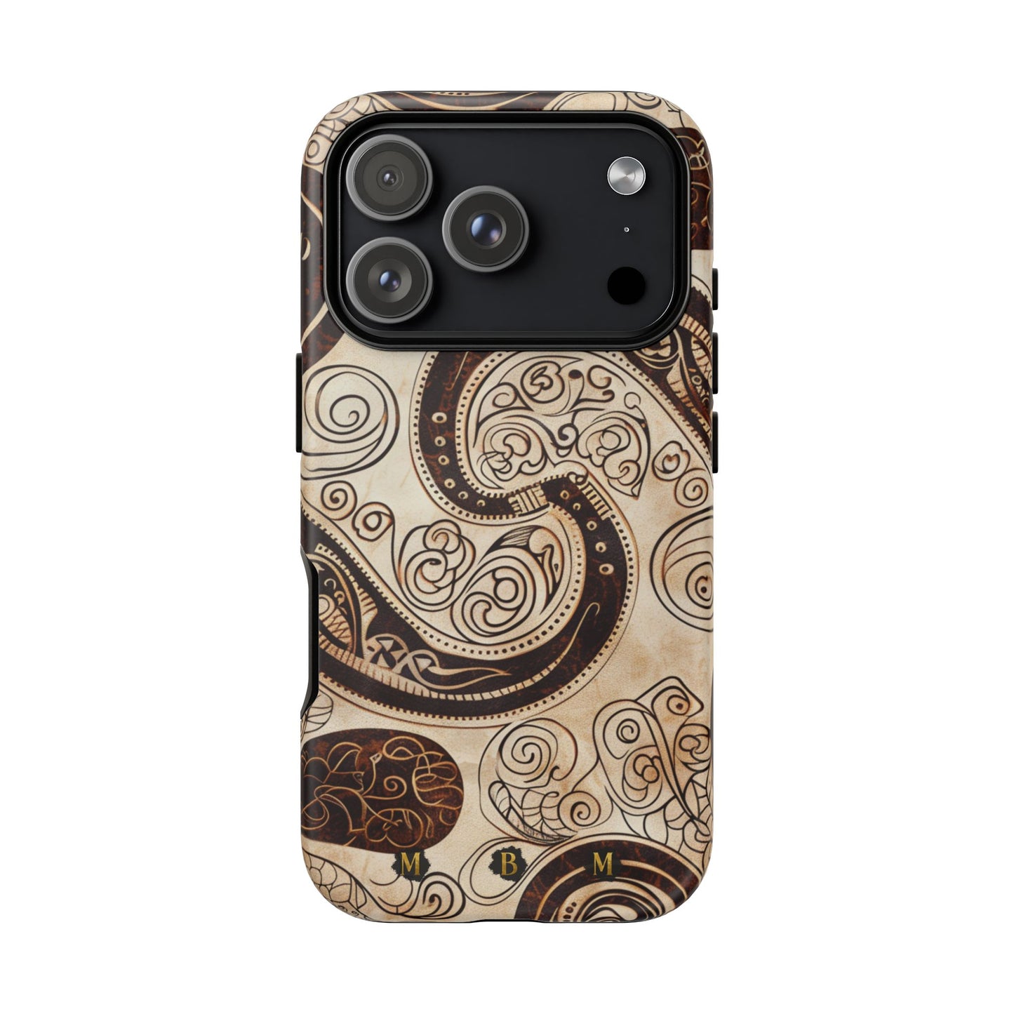 Sepia Scroll iPhone Tough Case