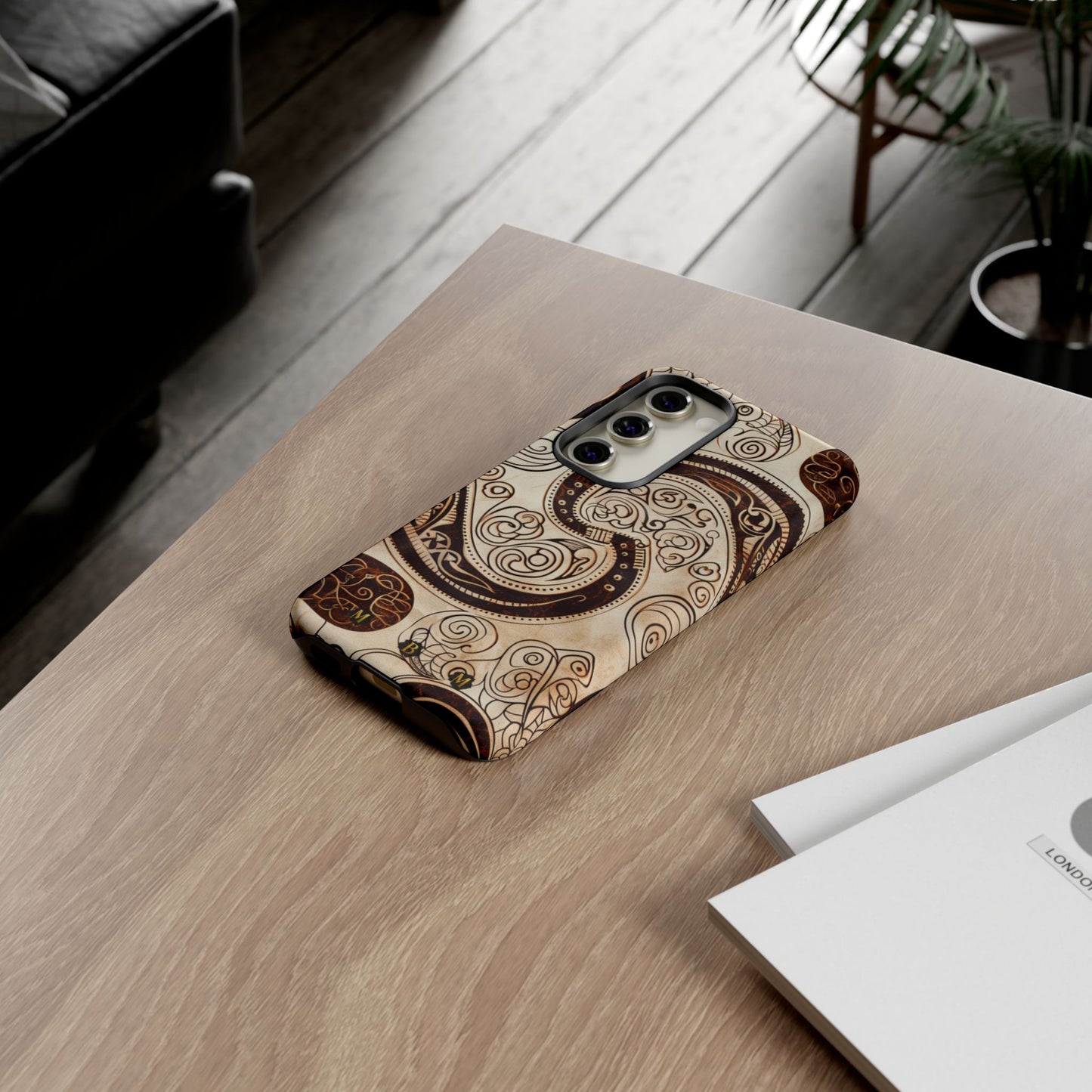 Sepia Scroll Samsung Galaxy S Tough Case