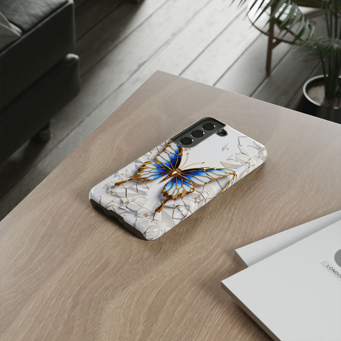 Sapphire Butterfly Samsung Galaxy S Tough Case