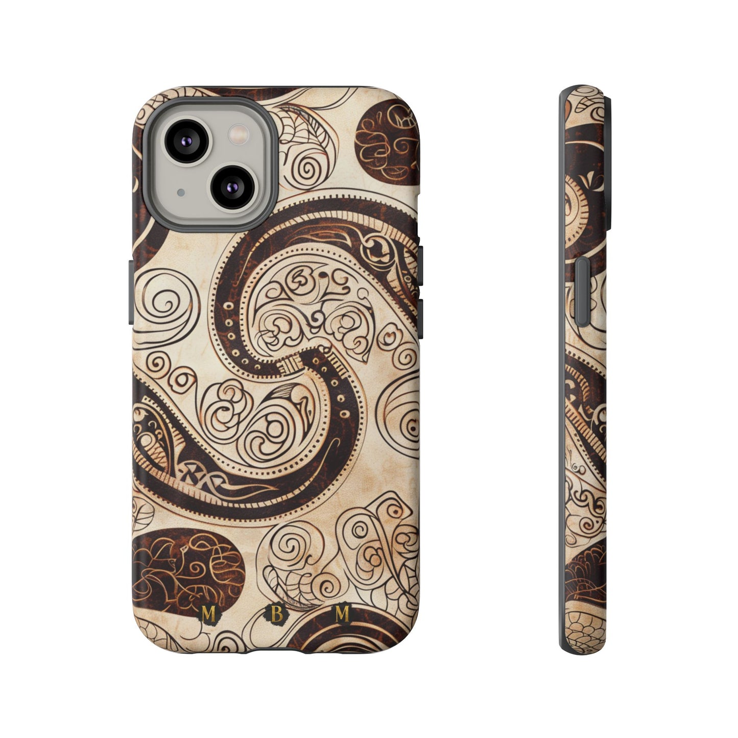 Sepia Scroll iPhone Tough Case