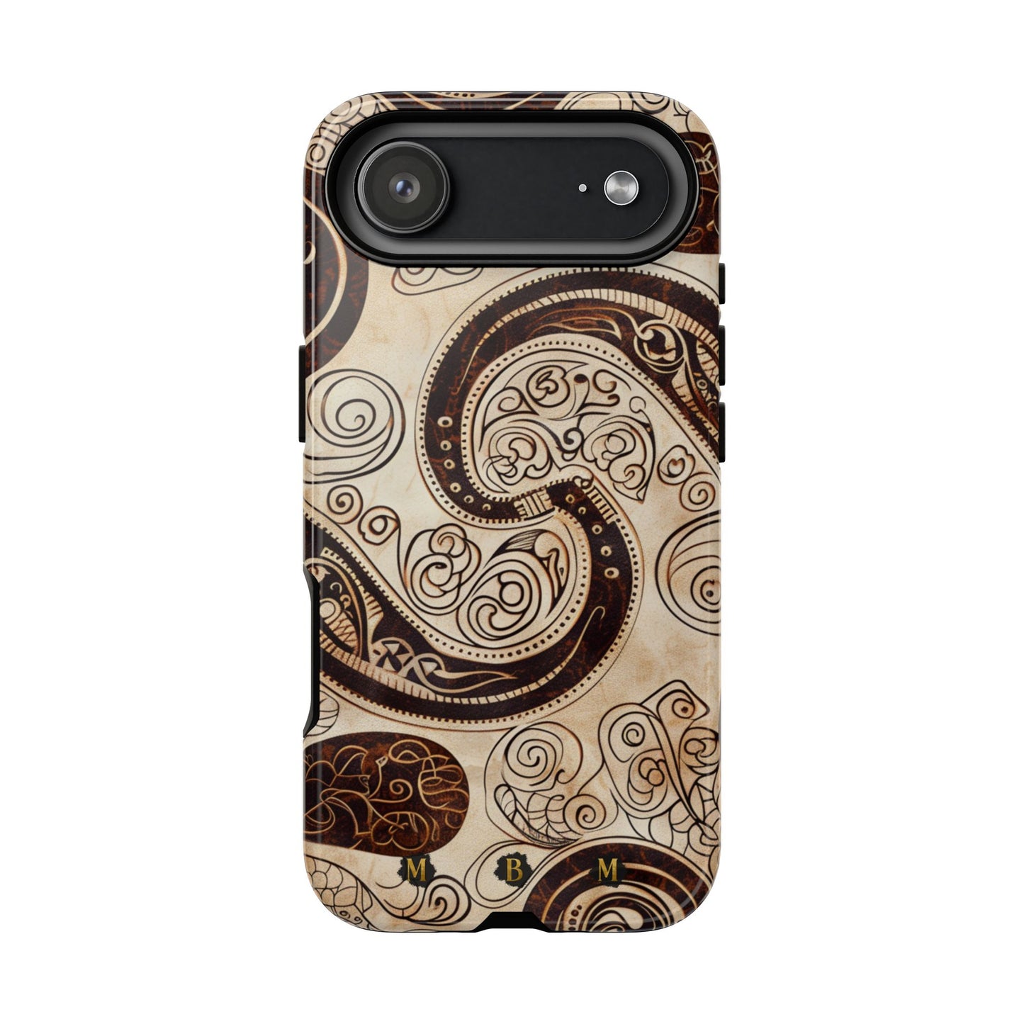Sepia Scroll iPhone Tough Case