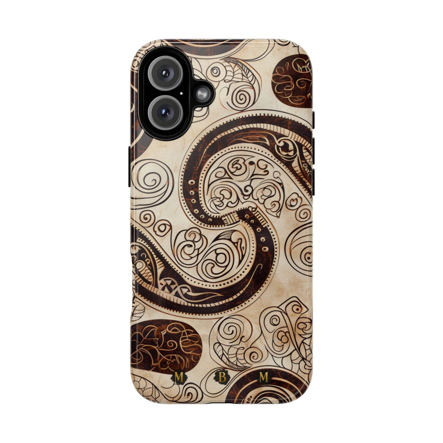 Sepia Scroll iPhone Tough Case