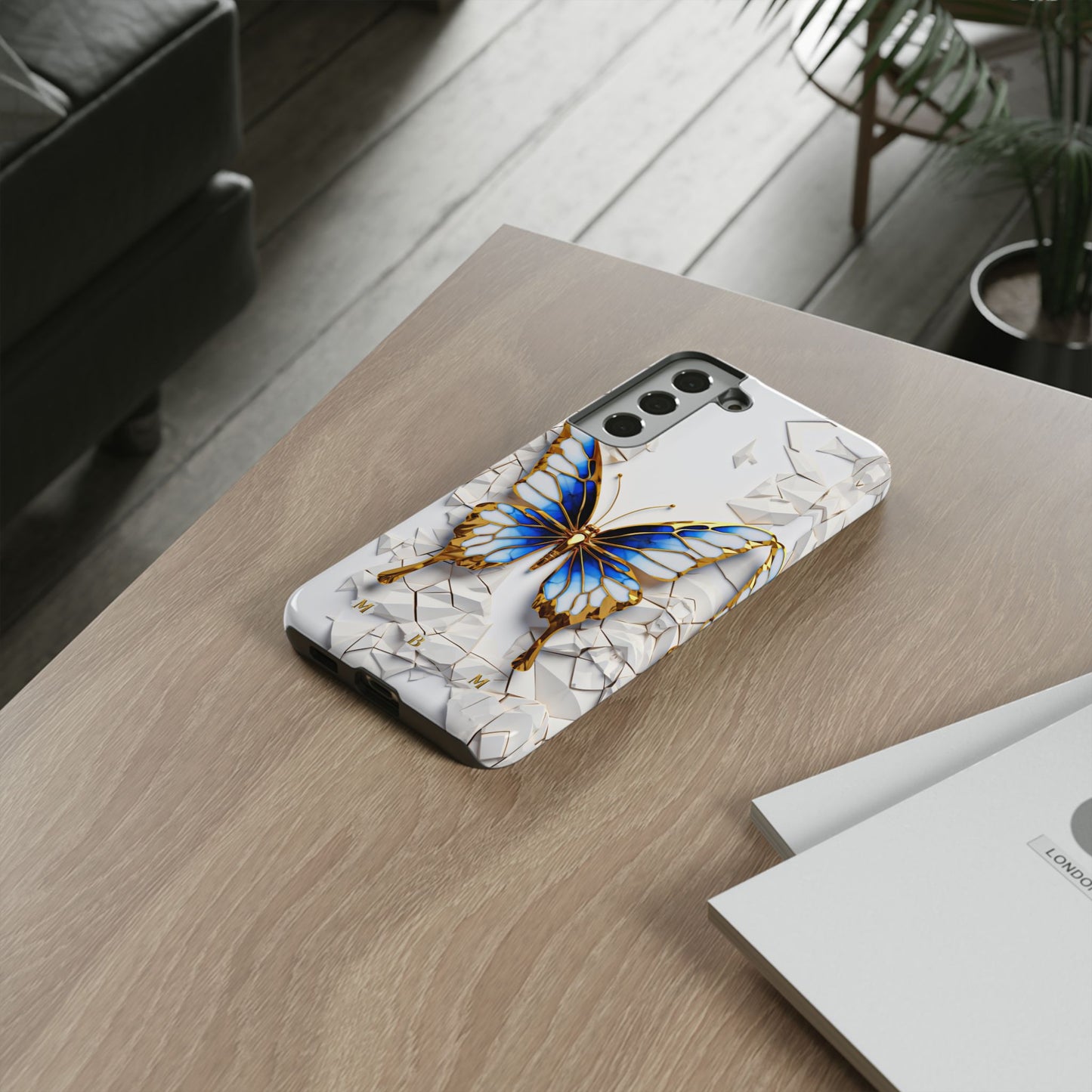 Sapphire Butterfly Samsung Galaxy S Tough Case