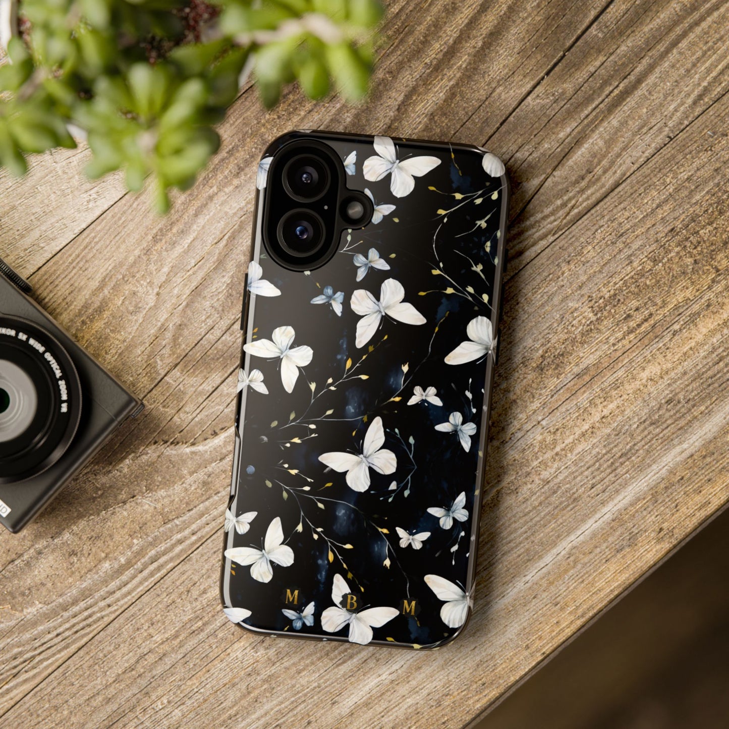 White Butterflies iPhone Tough Case