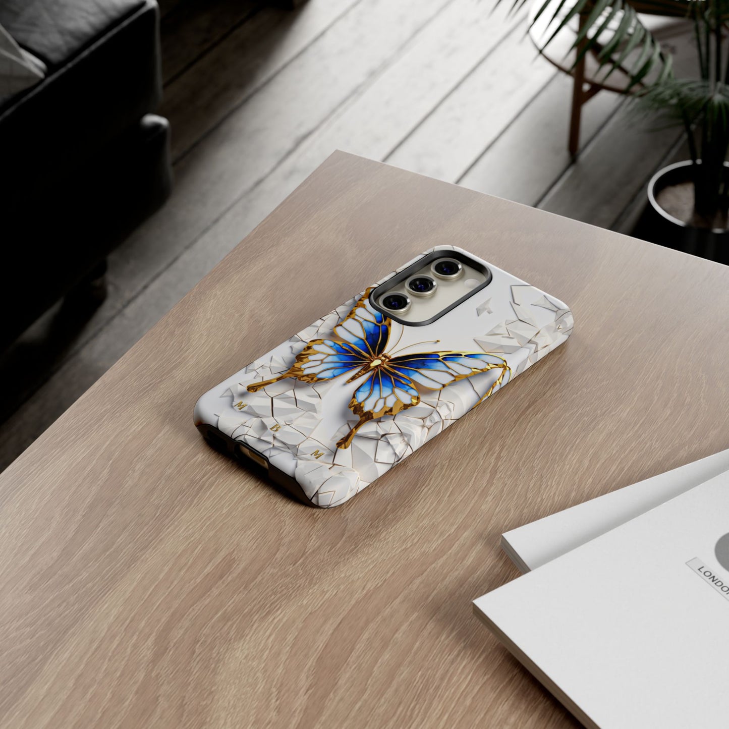 Sapphire Butterfly Samsung Galaxy S Tough Case