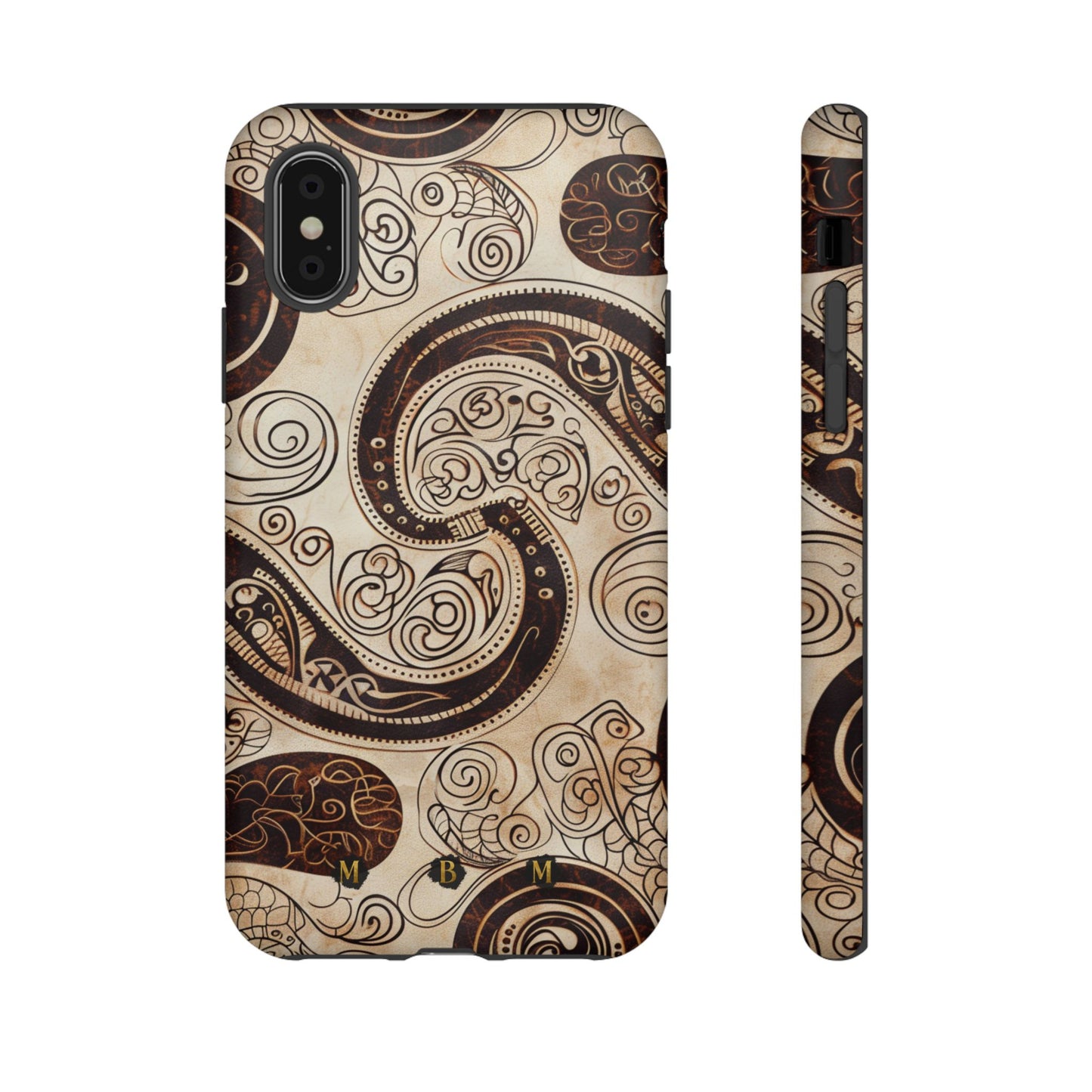 Sepia Scroll iPhone Tough Case