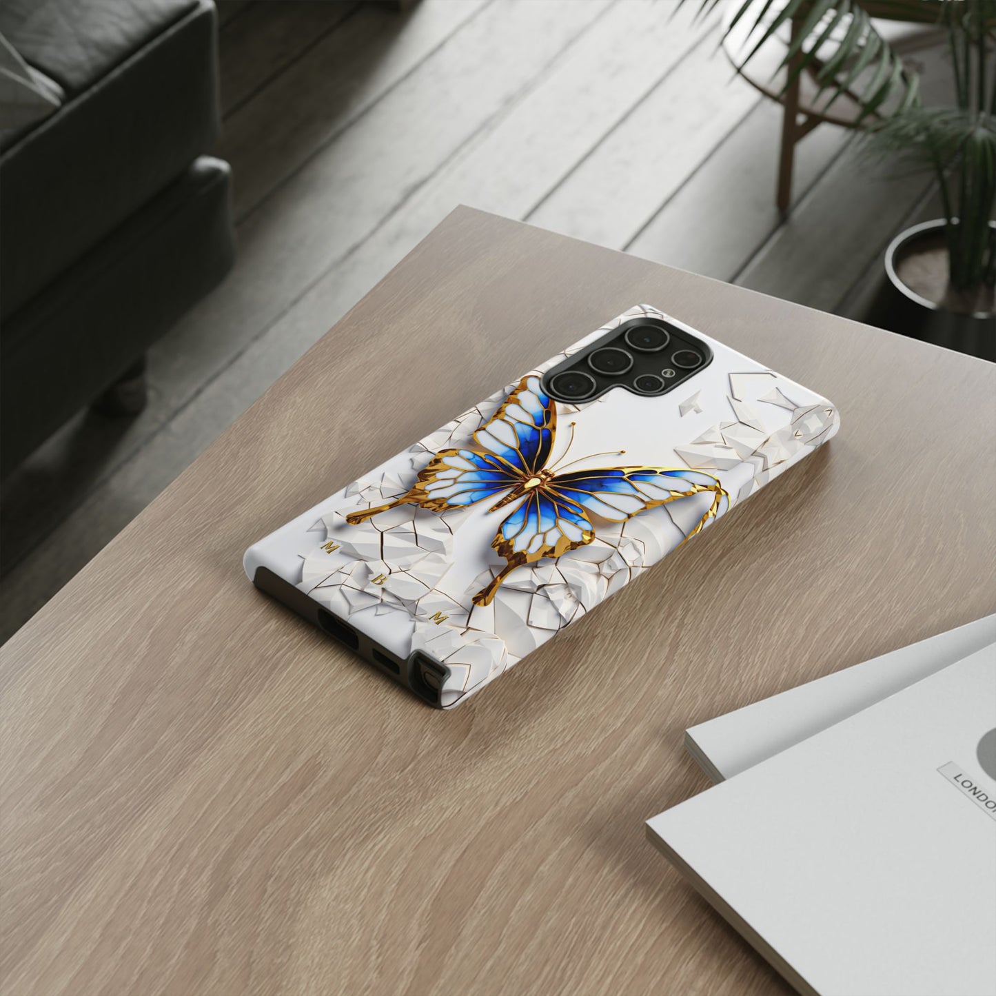 Sapphire Butterfly Samsung Galaxy S Tough Case