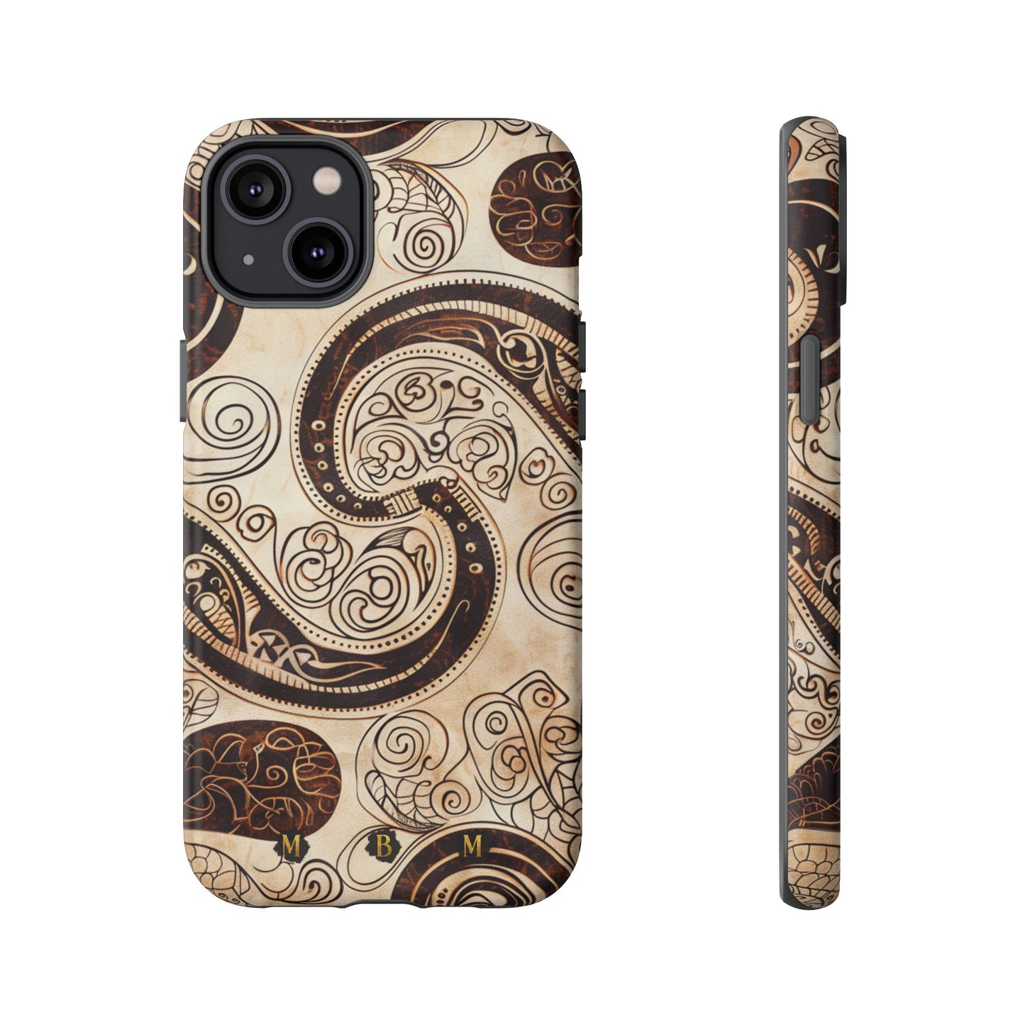 Sepia Scroll iPhone Tough Case