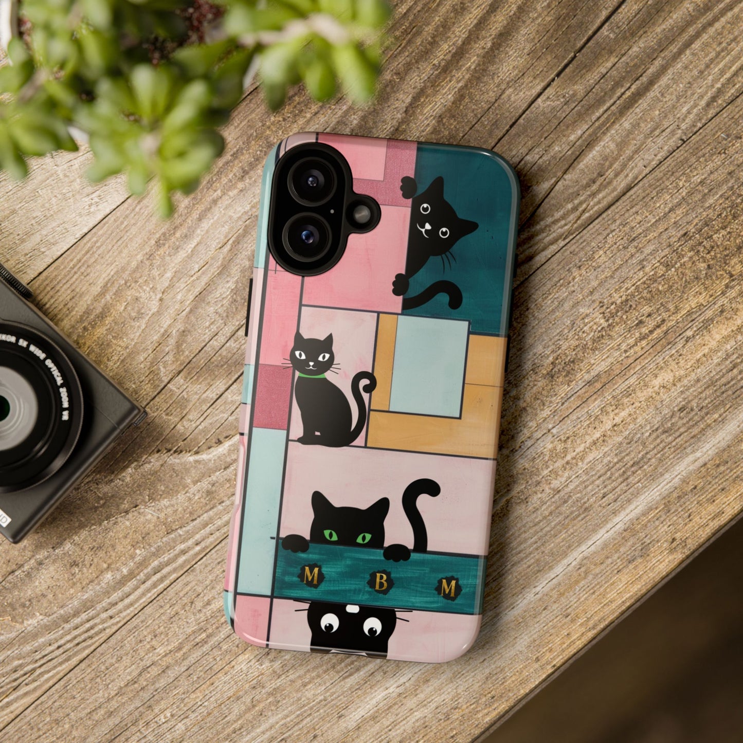 Block Cats iPhone Tough Case