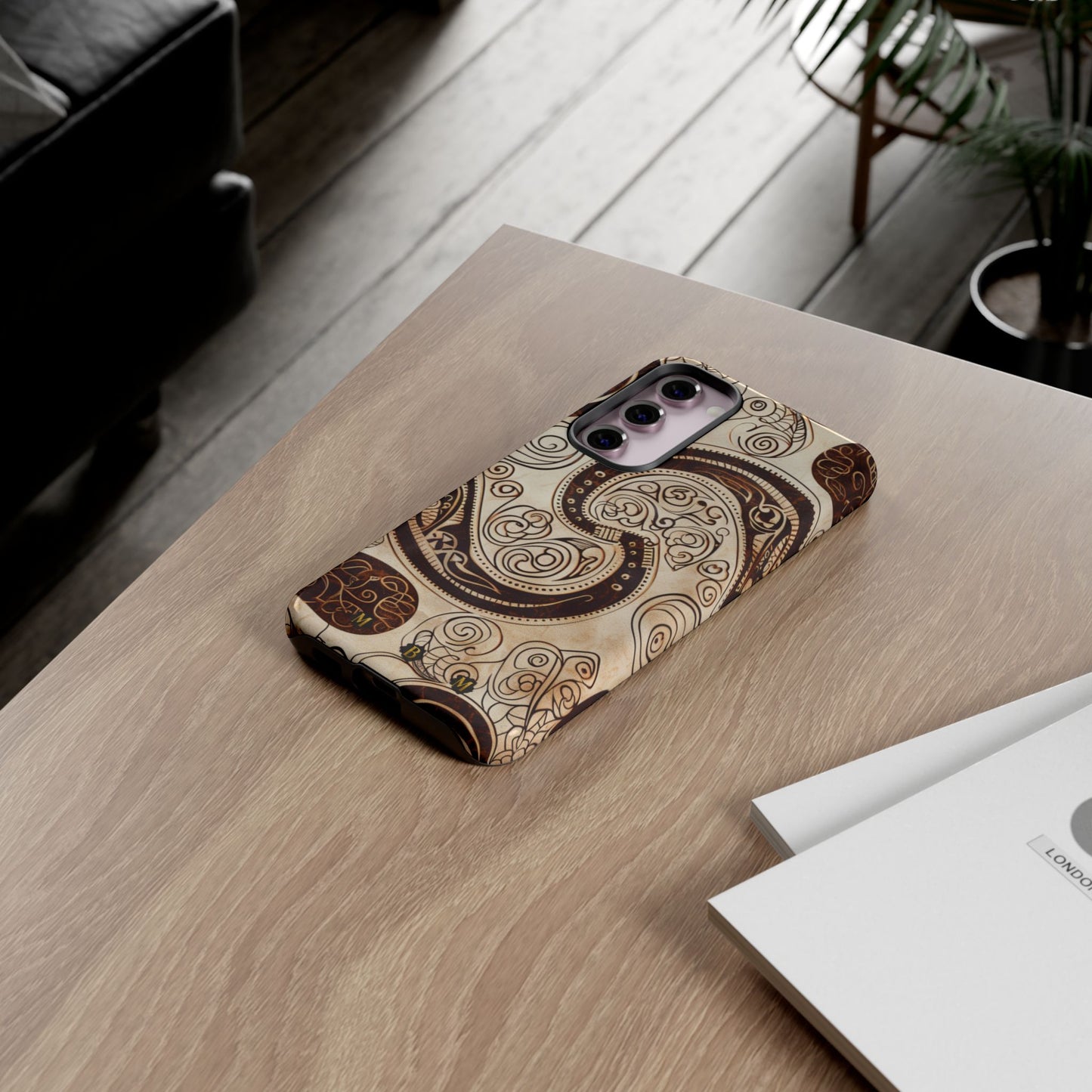 Sepia Scroll Samsung Galaxy S Tough Case