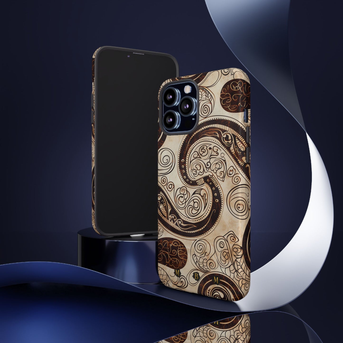Sepia Scroll iPhone Tough Case