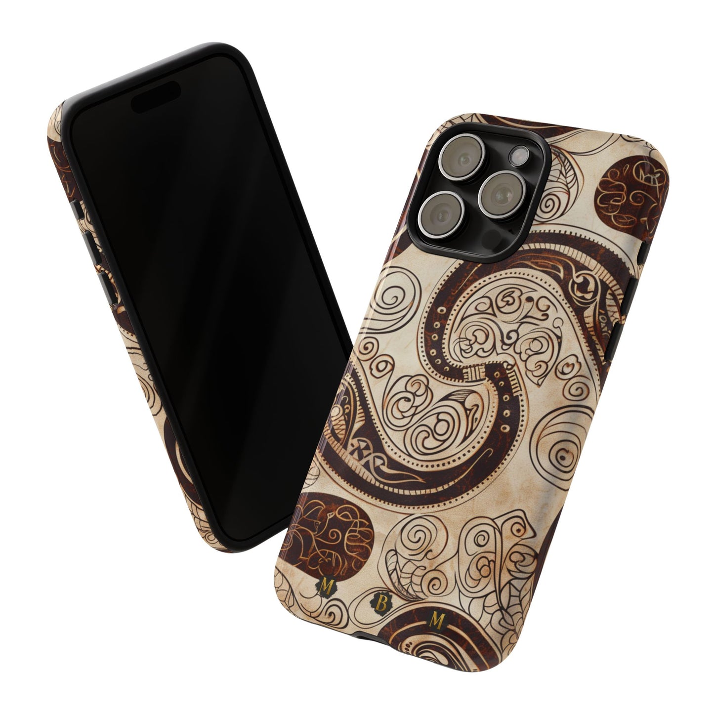 Sepia Scroll iPhone Tough Case