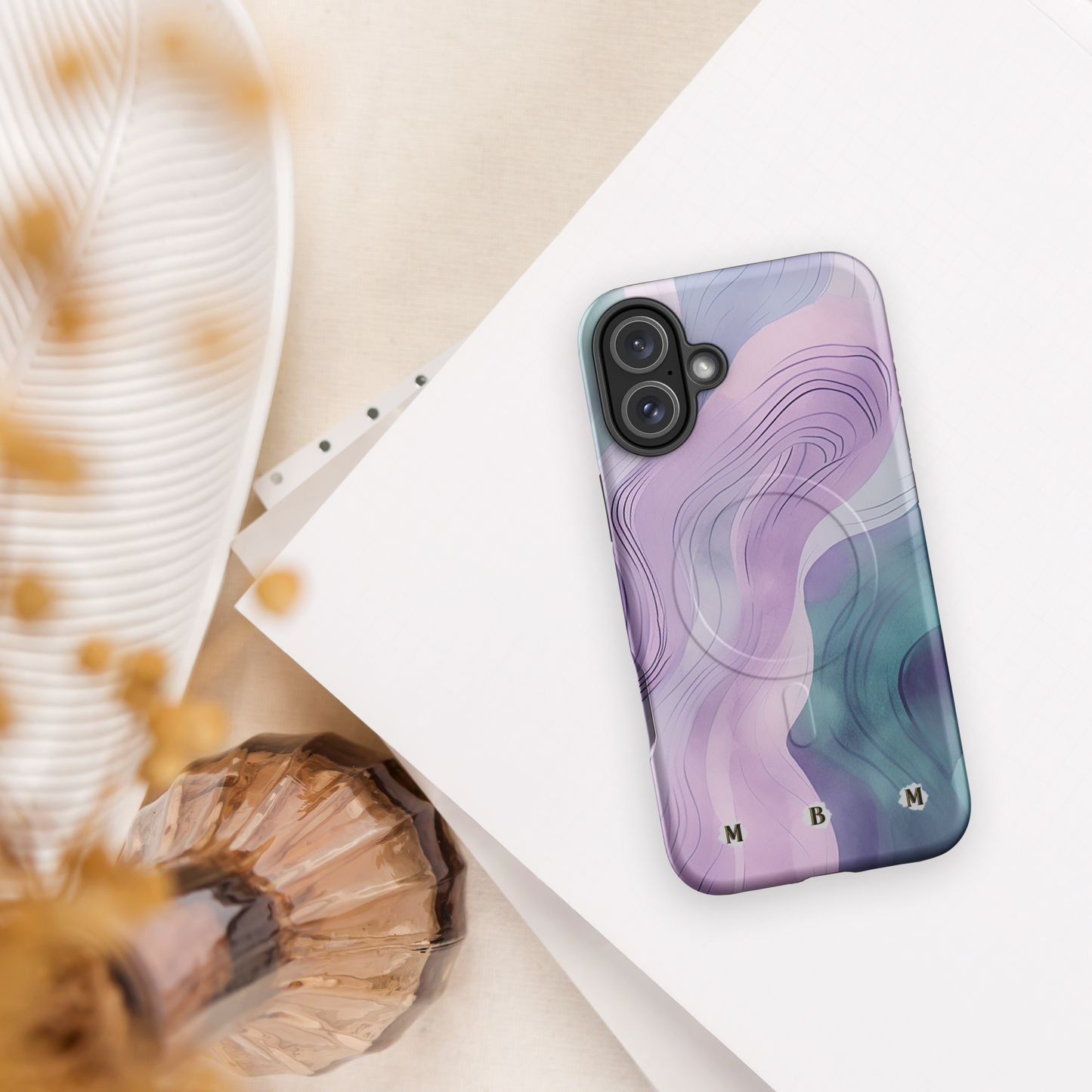 Pastel Wave MagSafe® iPhone Tough Case