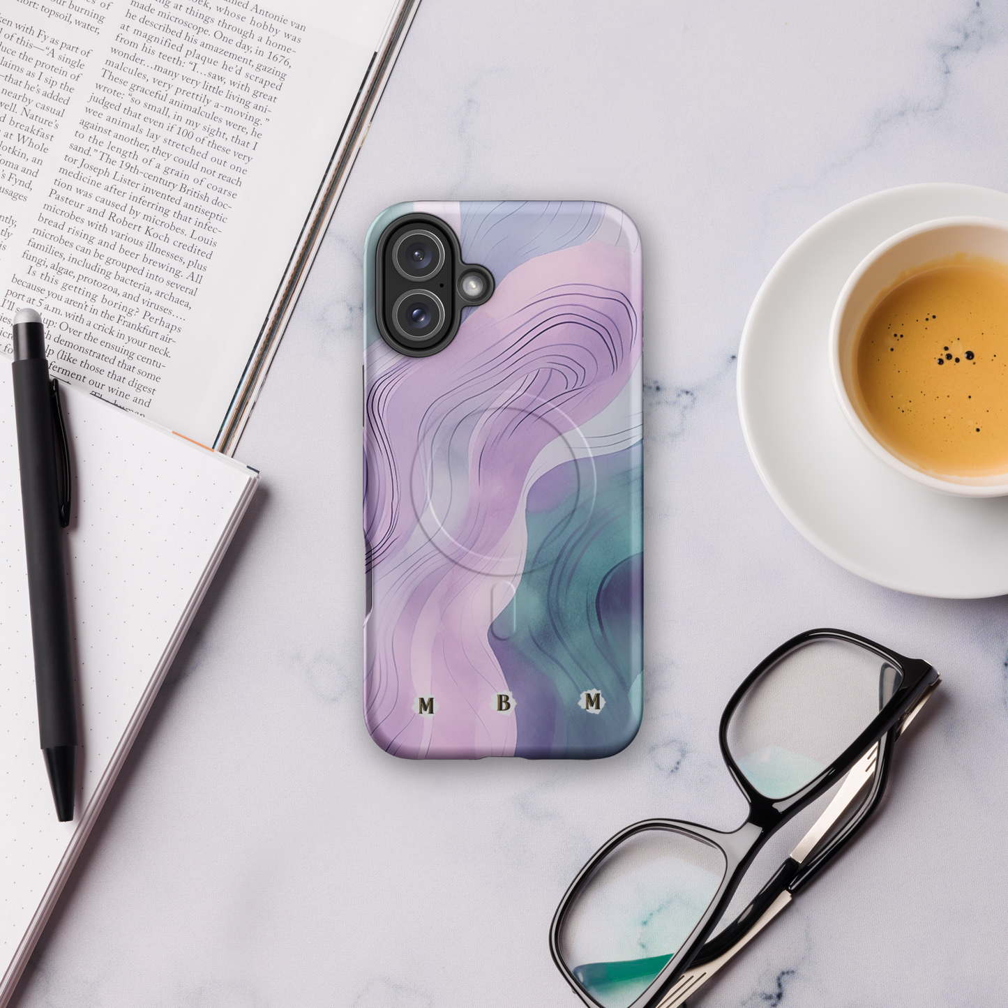 Pastel Wave MagSafe® iPhone Tough Case