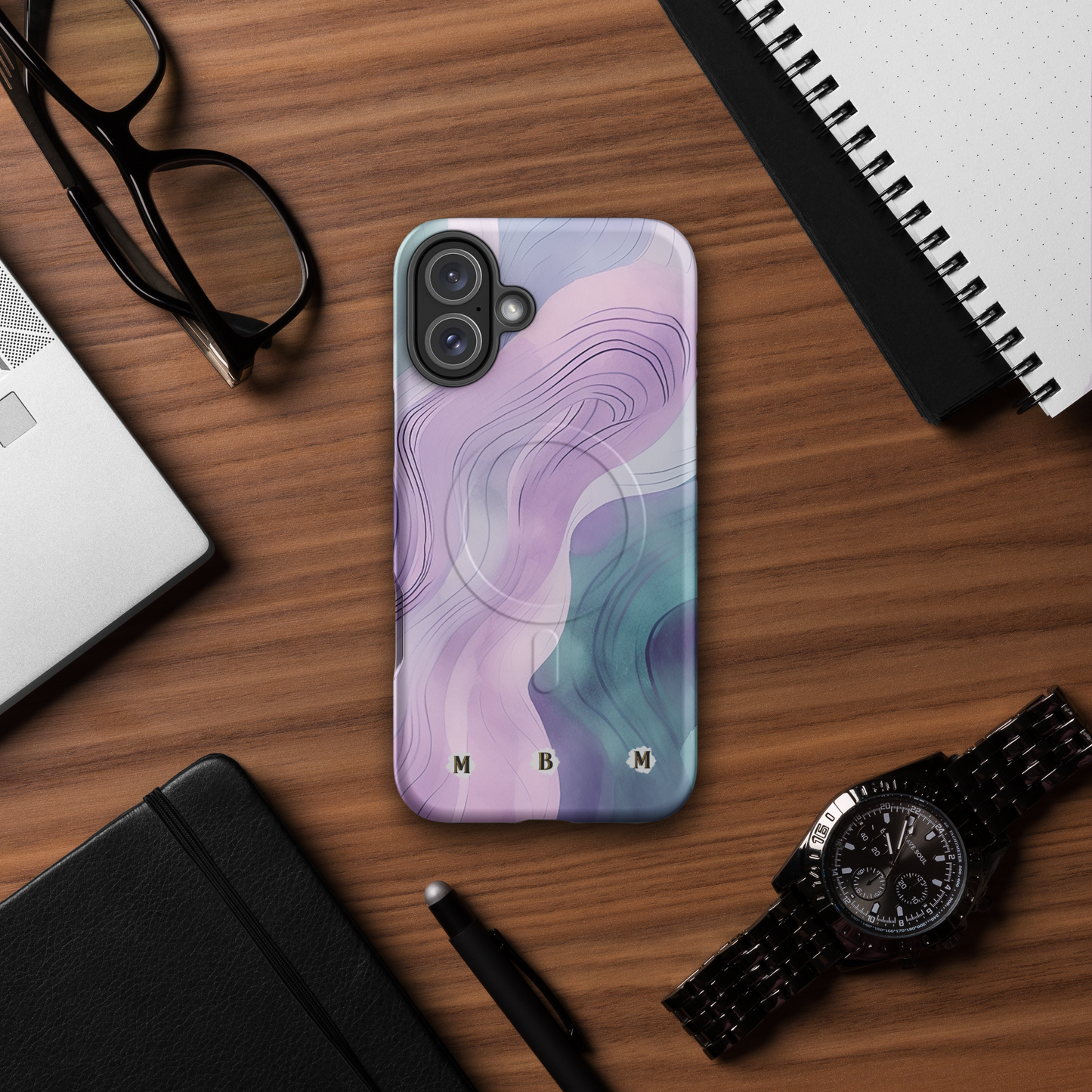 Pastel Wave MagSafe® iPhone Tough Case