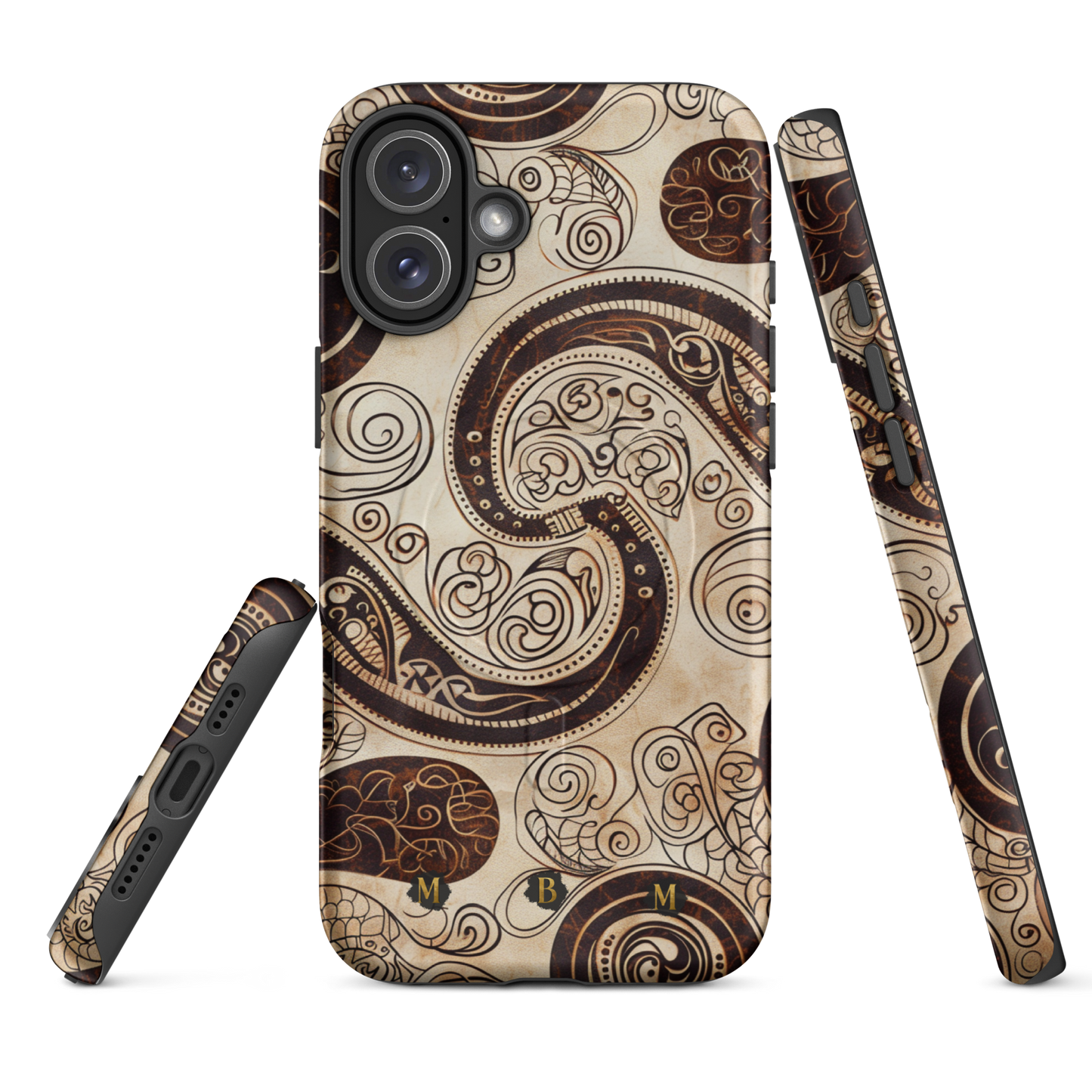 Sepia Scroll MagSafe® iPhone Tough Case