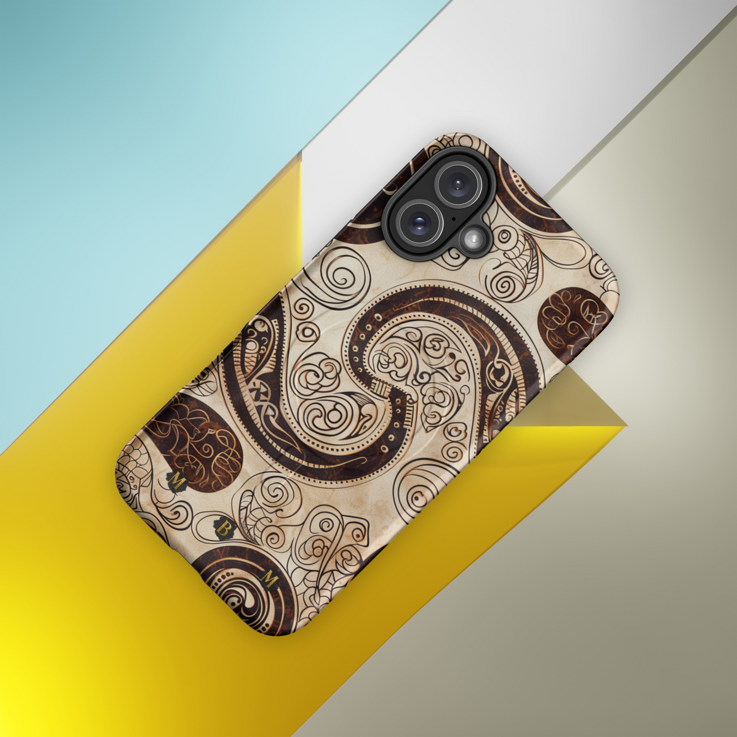Sepia Scroll MagSafe® iPhone Tough Case