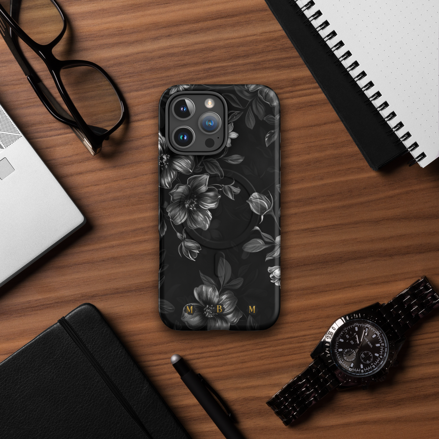 Midnight Flora MagSafe® iPhone tough case