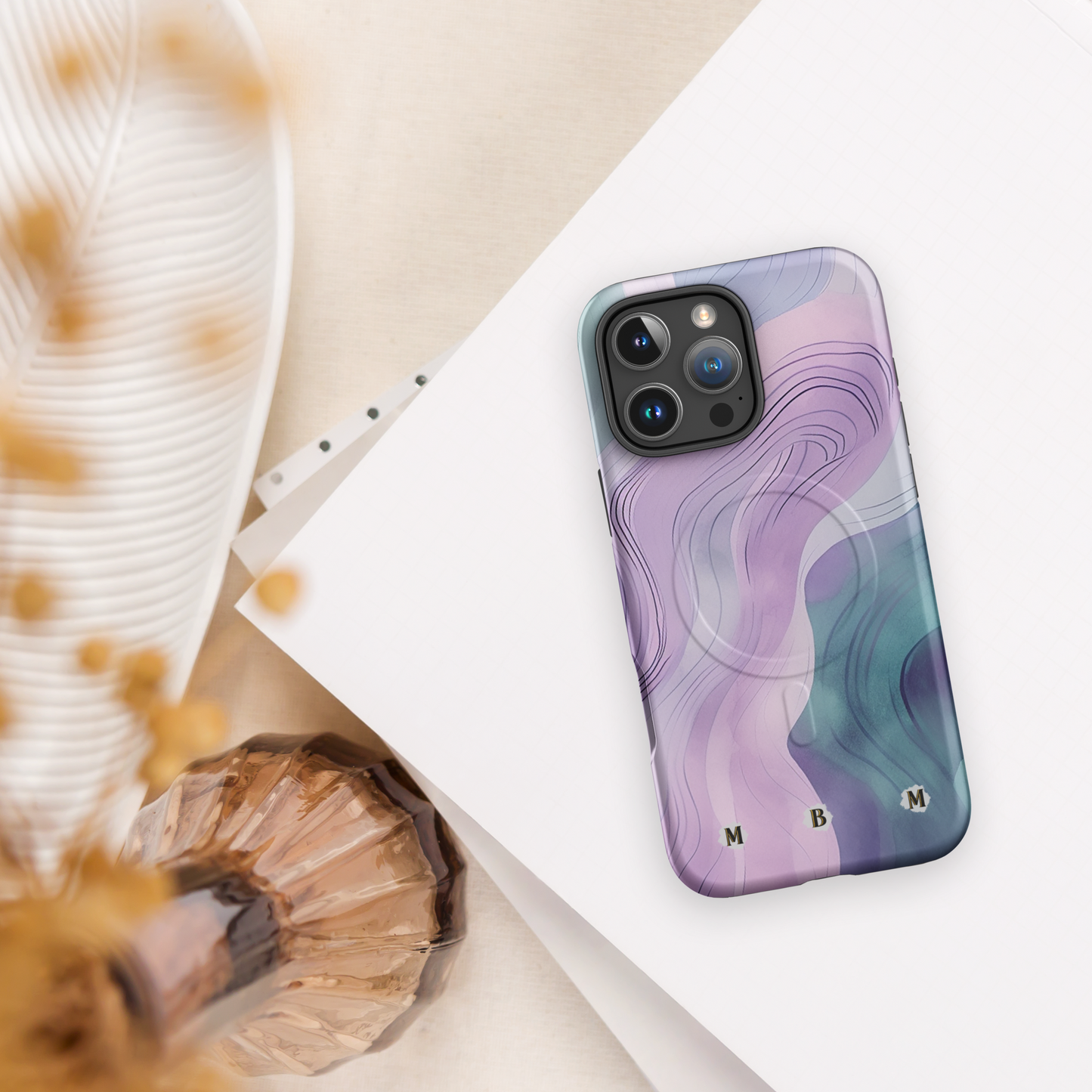 Pastel Wave MagSafe® iPhone Tough Case