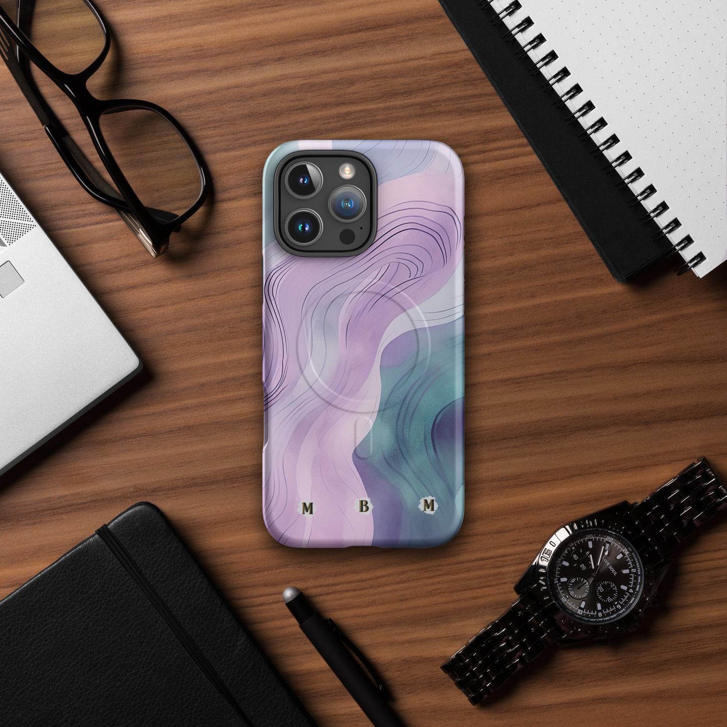 Pastel Wave MagSafe® iPhone Tough Case