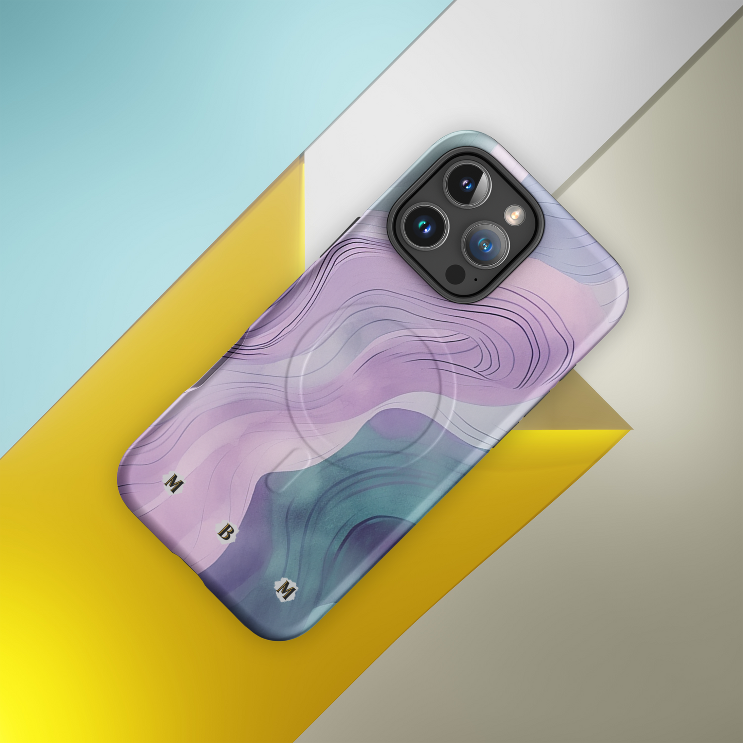 Pastel Wave MagSafe® iPhone Tough Case