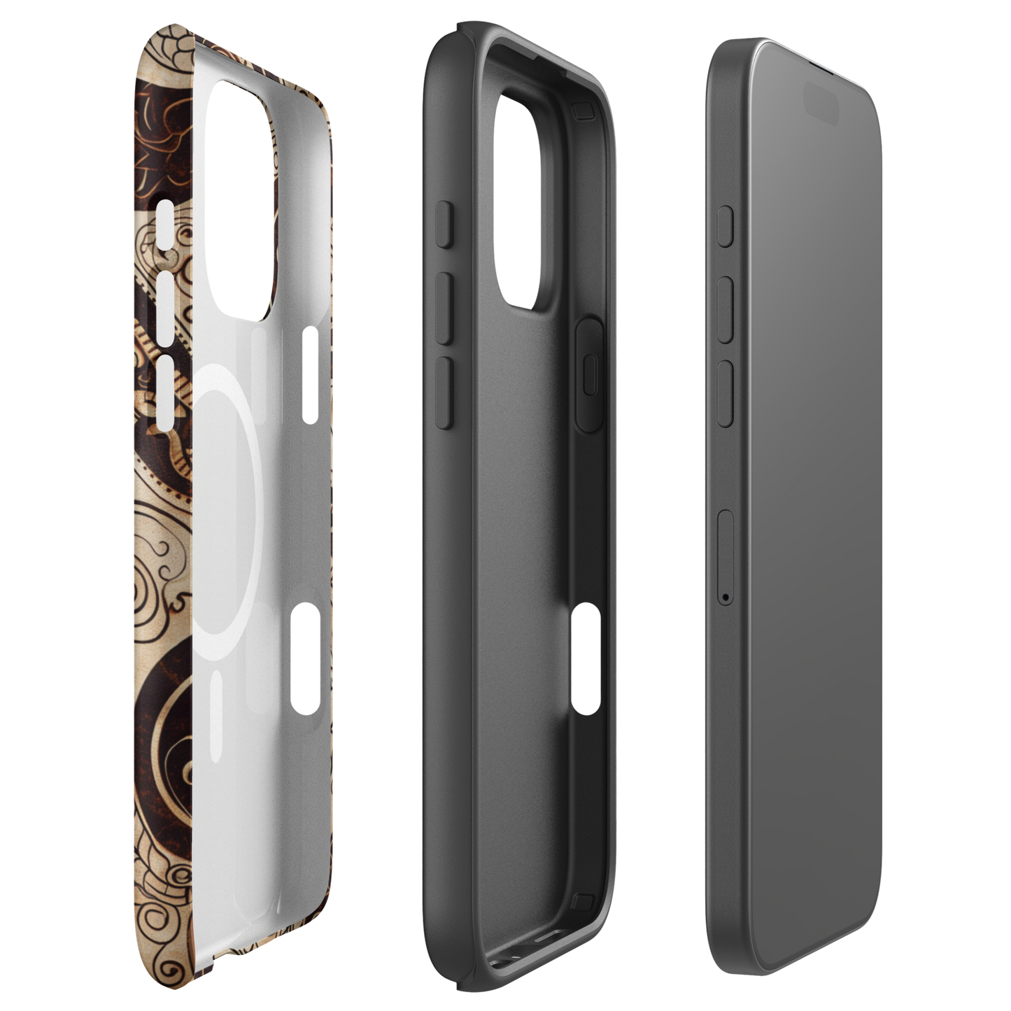 Sepia Scroll MagSafe® iPhone Tough Case