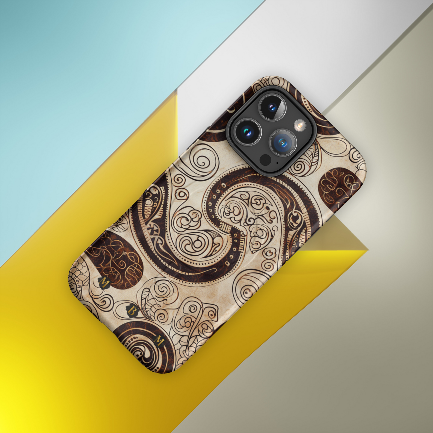 Sepia Scroll MagSafe® iPhone Tough Case