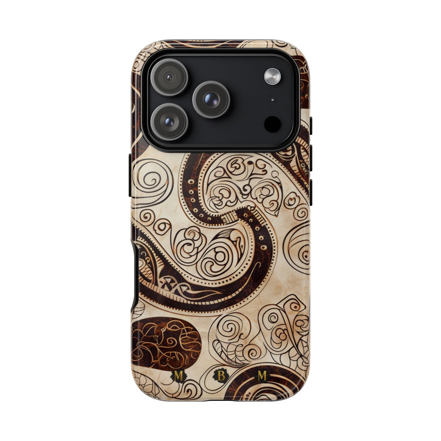 Sepia Scroll iPhone Tough Case