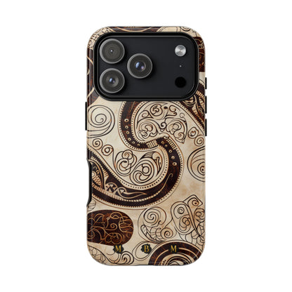 Sepia Scroll iPhone Tough Case