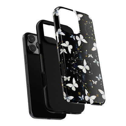 White Butterflies iPhone Tough Case