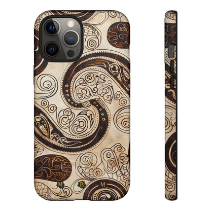 Sepia Scroll iPhone Tough Case